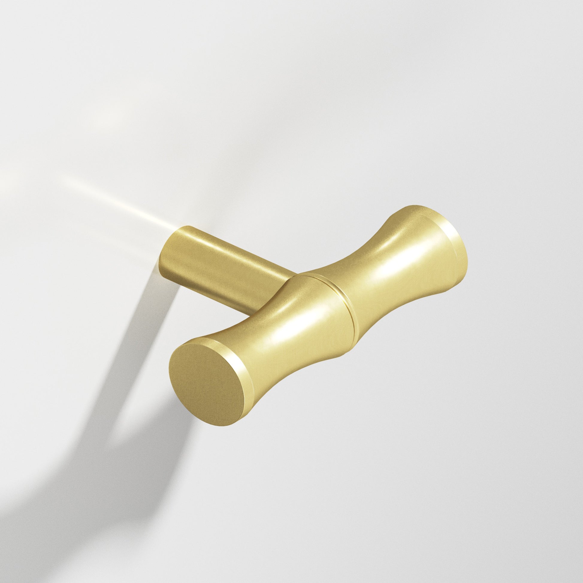 Colonial Bronze Series 263 1.75" Bamboo T-Cabinet Knob With Straight Post Matte Satin Brass / 1.75"