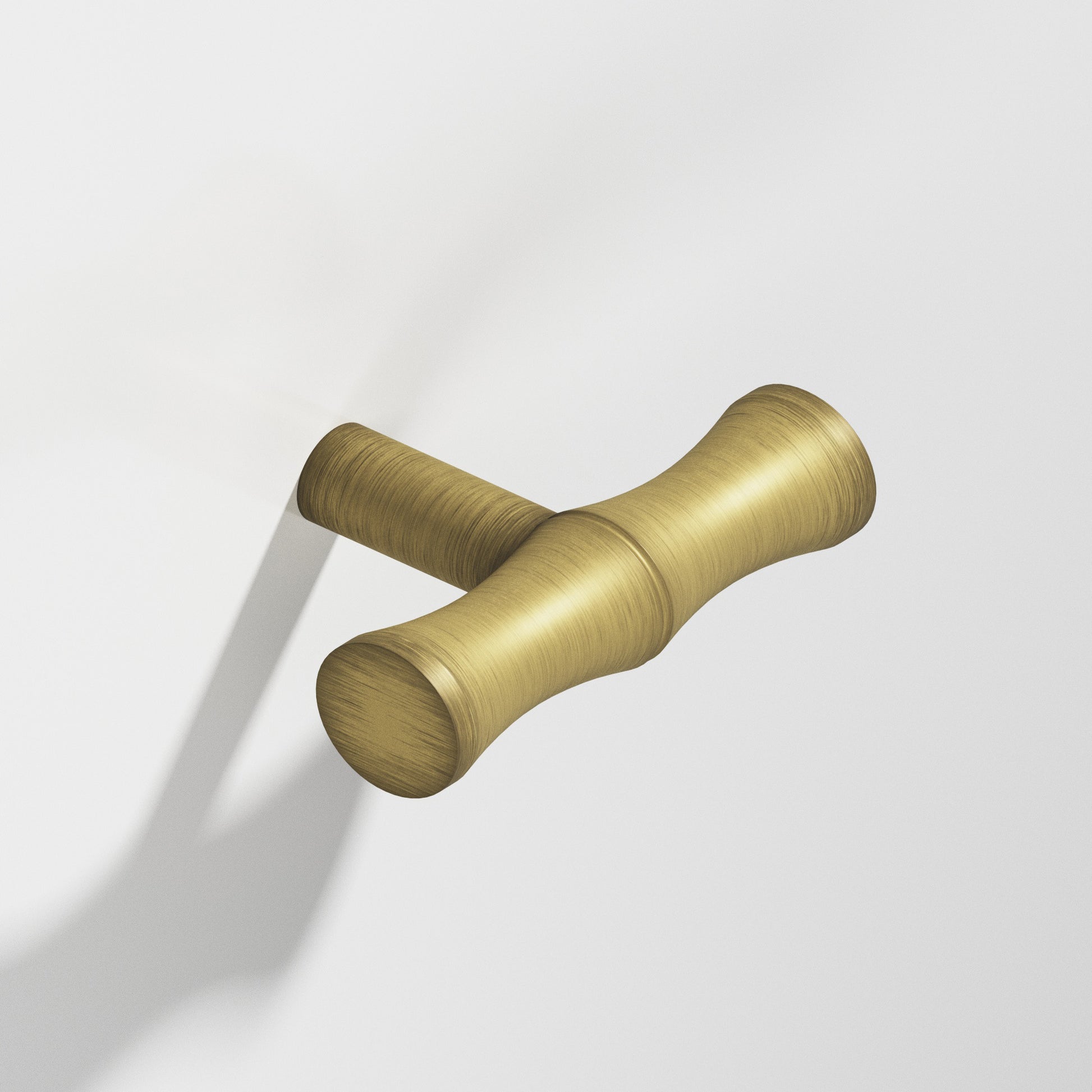Colonial Bronze Series 263 1.75" Bamboo T-Cabinet Knob With Straight Post Matte Antique Satin Brass / 1.75"