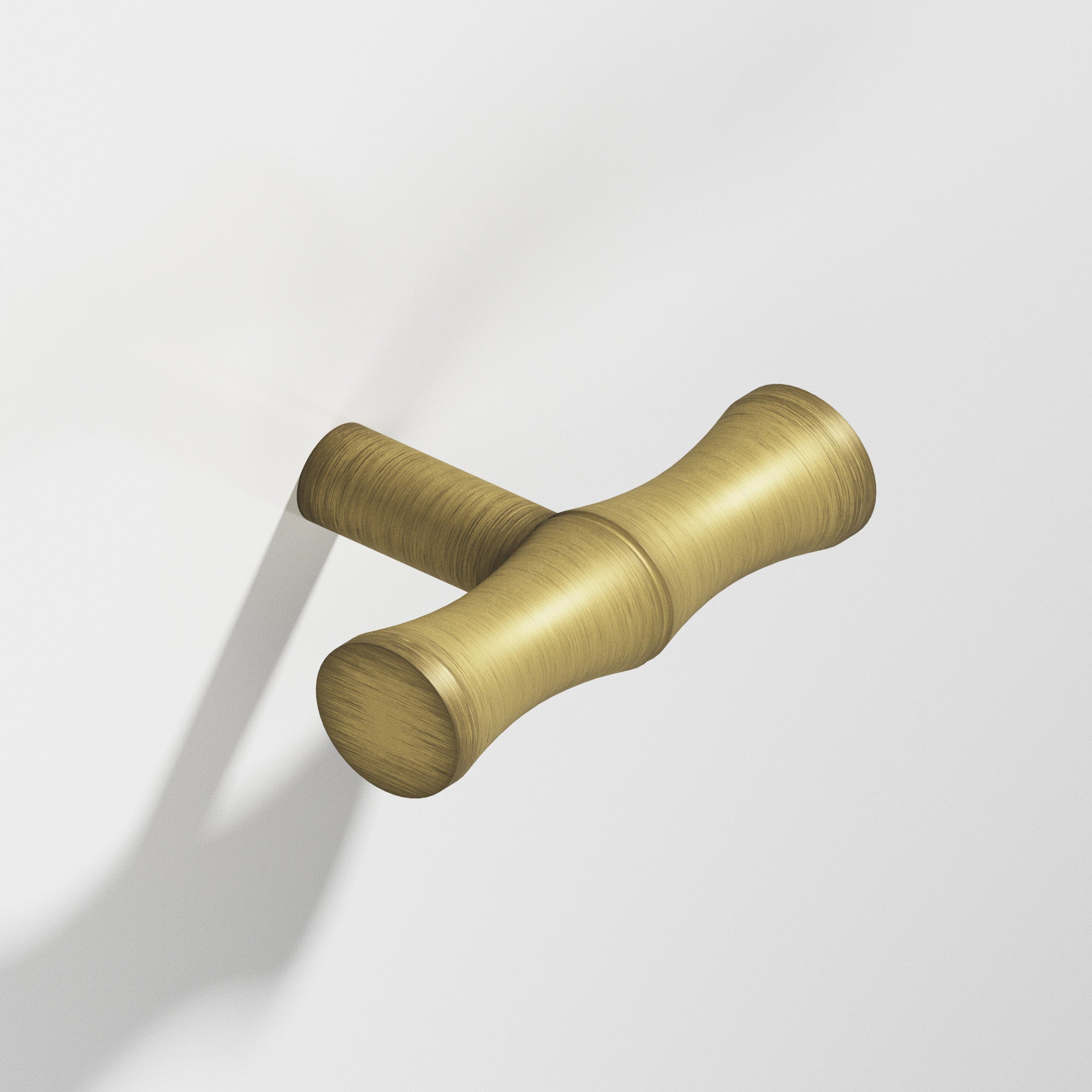 Colonial Bronze Series 263 1.75" Bamboo T-Cabinet Knob With Straight Post Matte Antique Satin Brass / 1.75"