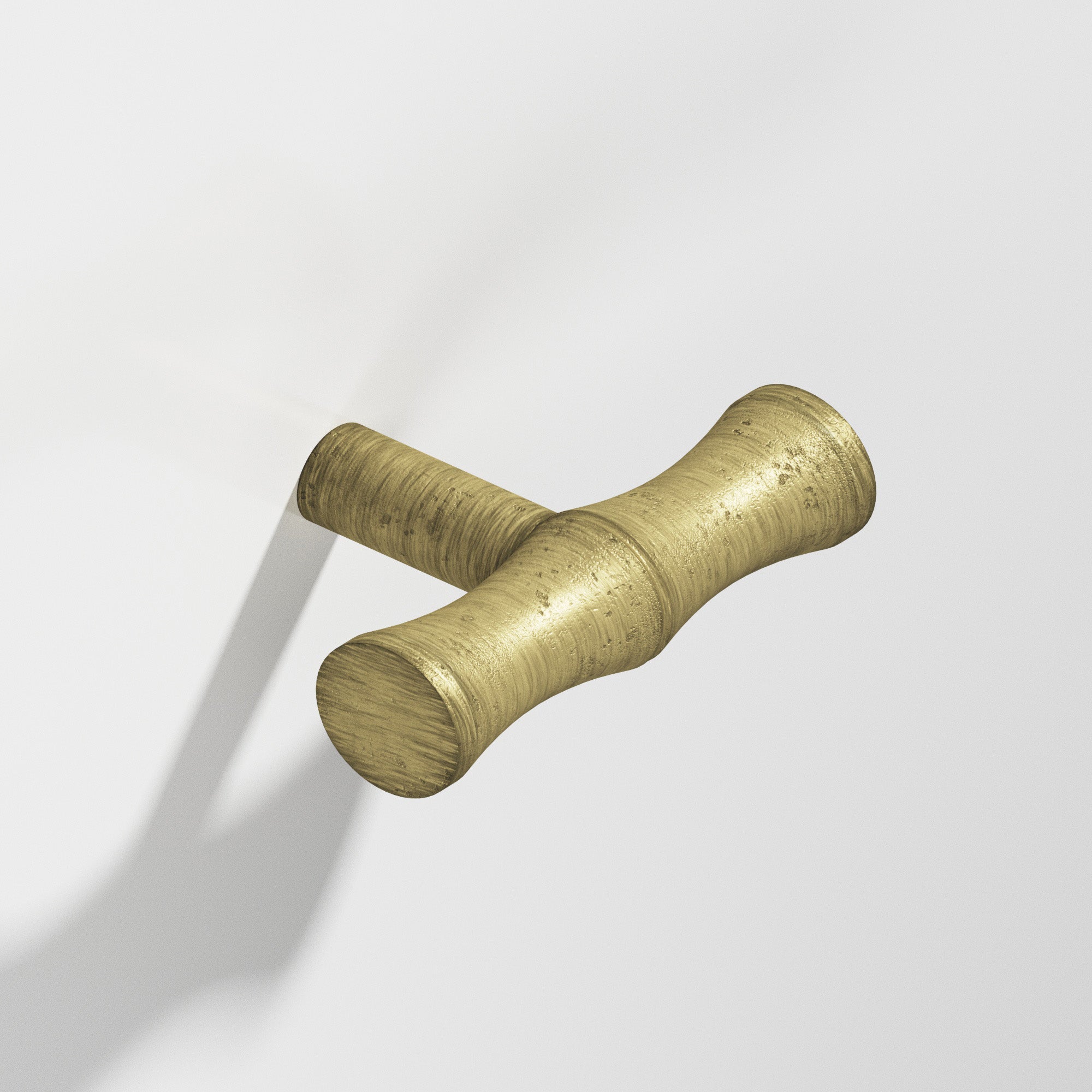 Colonial Bronze Series 263 1.75" Bamboo T-Cabinet Knob With Straight Post Distressed Antique Brass / 1.75"