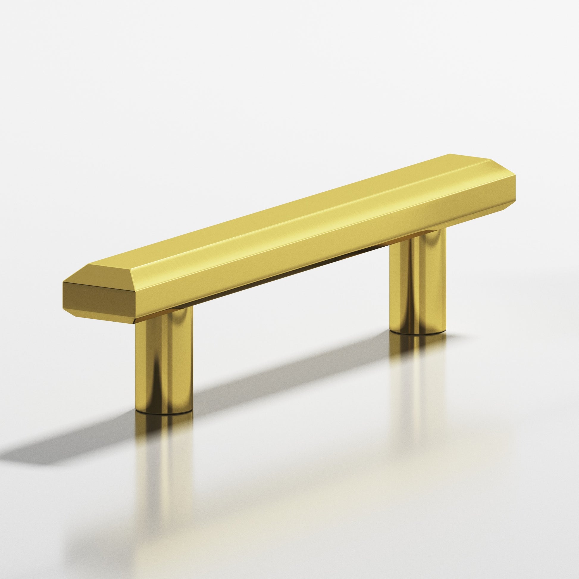 Colonial Bronze Series 275 10" Rectangular Beveled Appliance Pull With Straight Posts French Gold / 10"