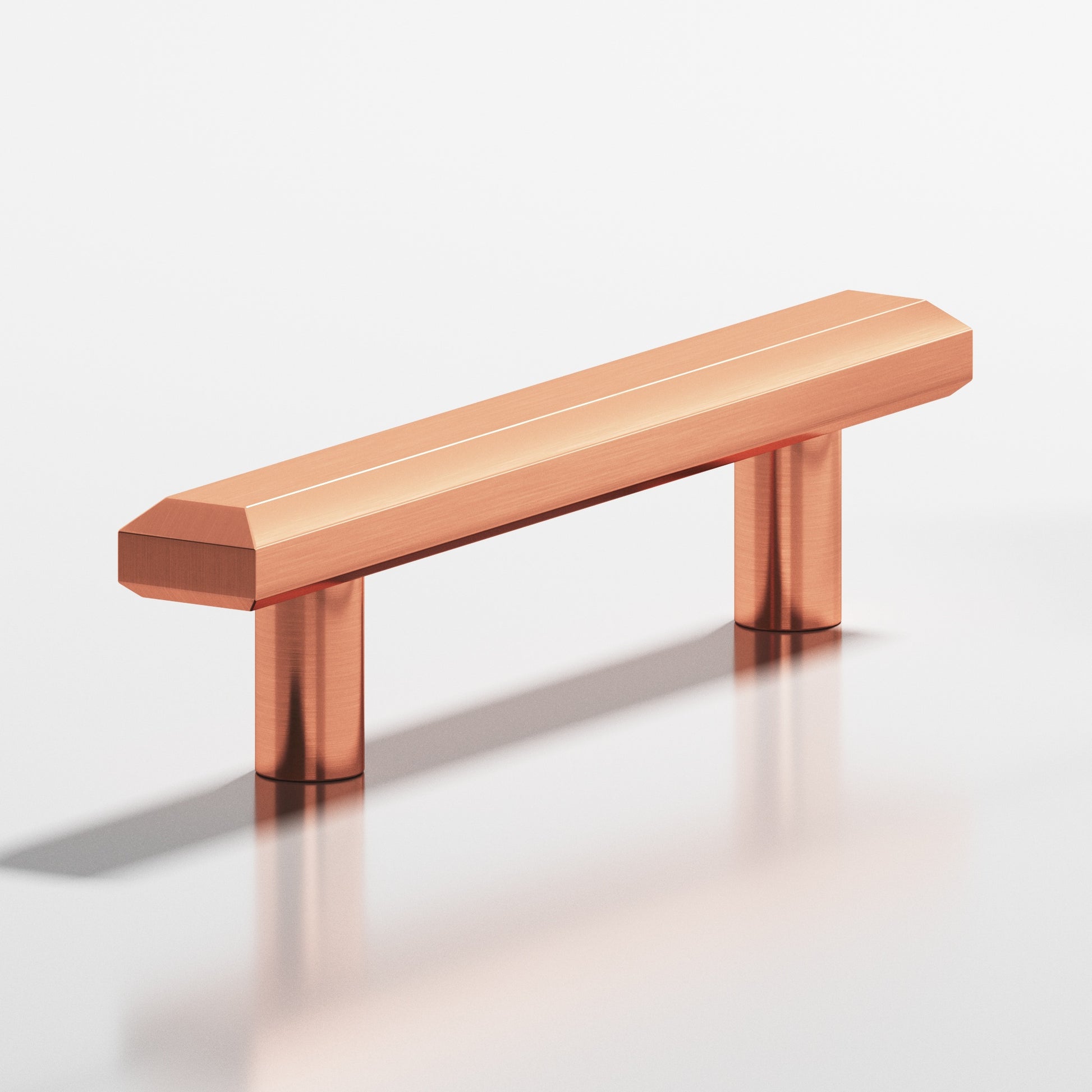 Colonial Bronze Series 275 10" Rectangular Beveled Appliance Pull With Straight Posts Satin Copper / 10"