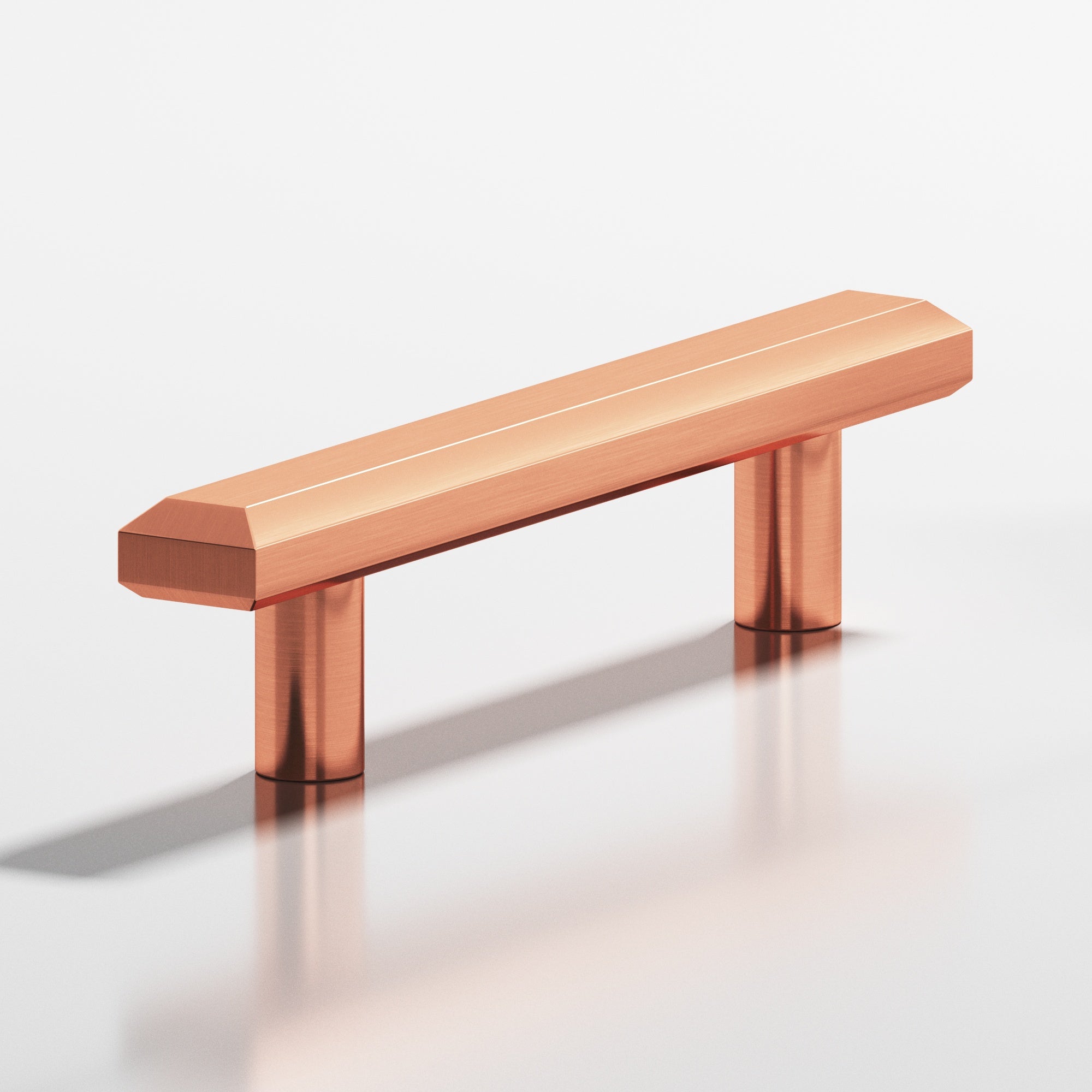 Colonial Bronze Series 275 18" Rectangular Beveled Appliance Pull With Straight Posts Satin Copper / 18"