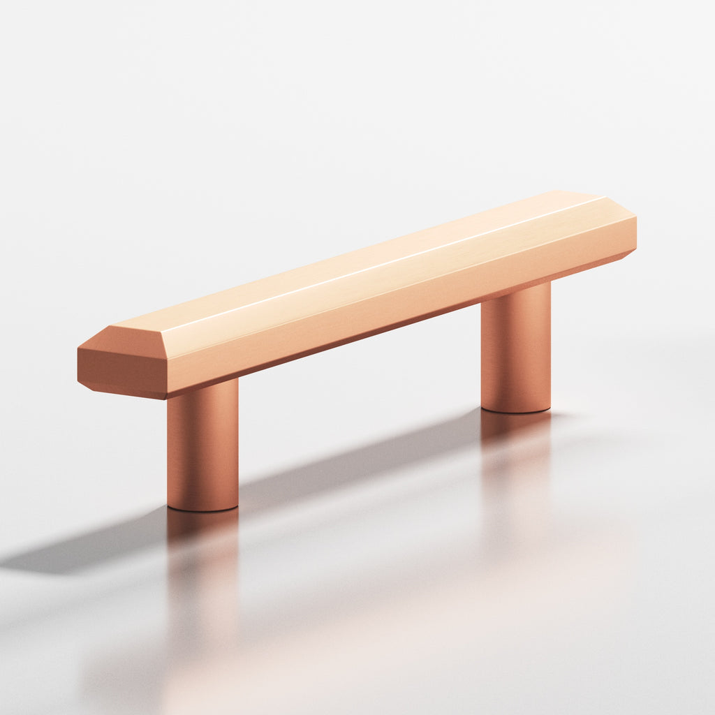 Colonial Bronze Series 271 10" Rectangular Beveled Cabinet Pull With Straight Posts Matte Satin Copper / 10"