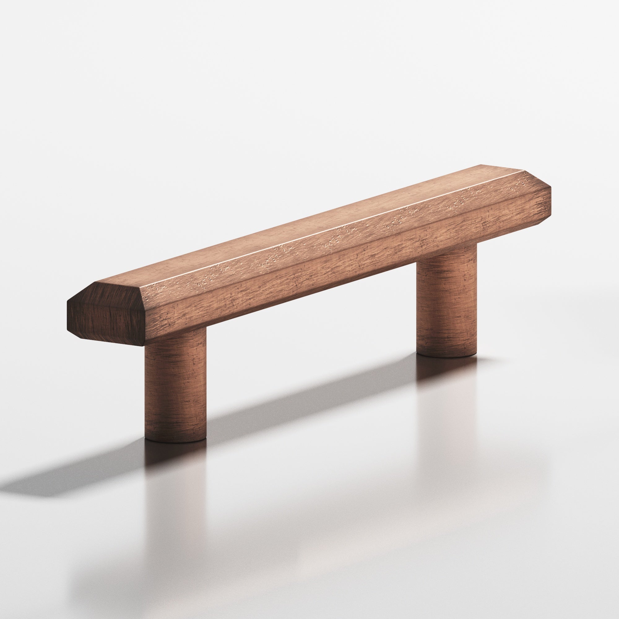 Colonial Bronze Series 275 12" Rectangular Beveled Appliance Pull With Straight Posts Distressed Antique Copper / 12"