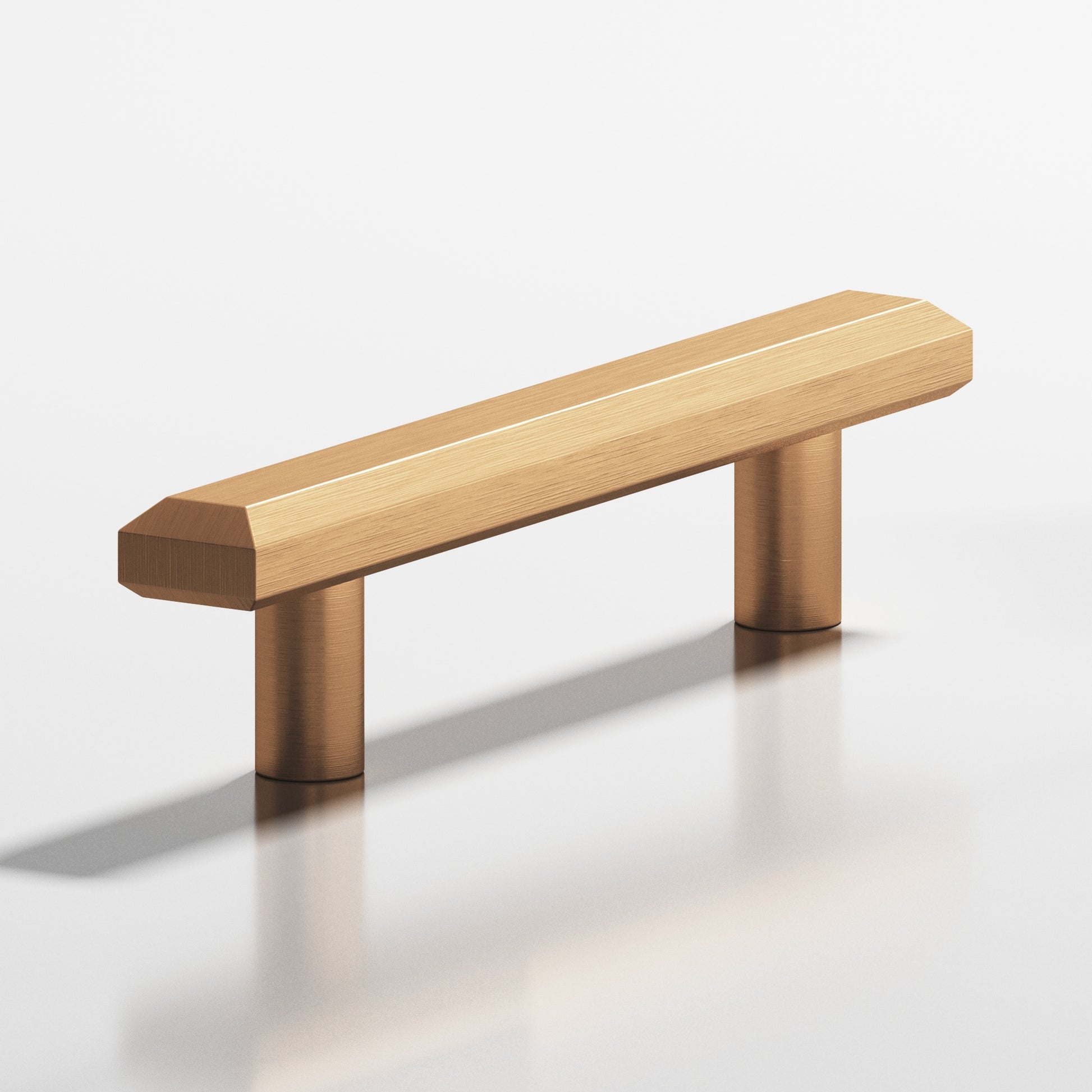 Colonial Bronze Series 271 10" Rectangular Beveled Cabinet Pull With Straight Posts Matte Satin Bronze / 10"