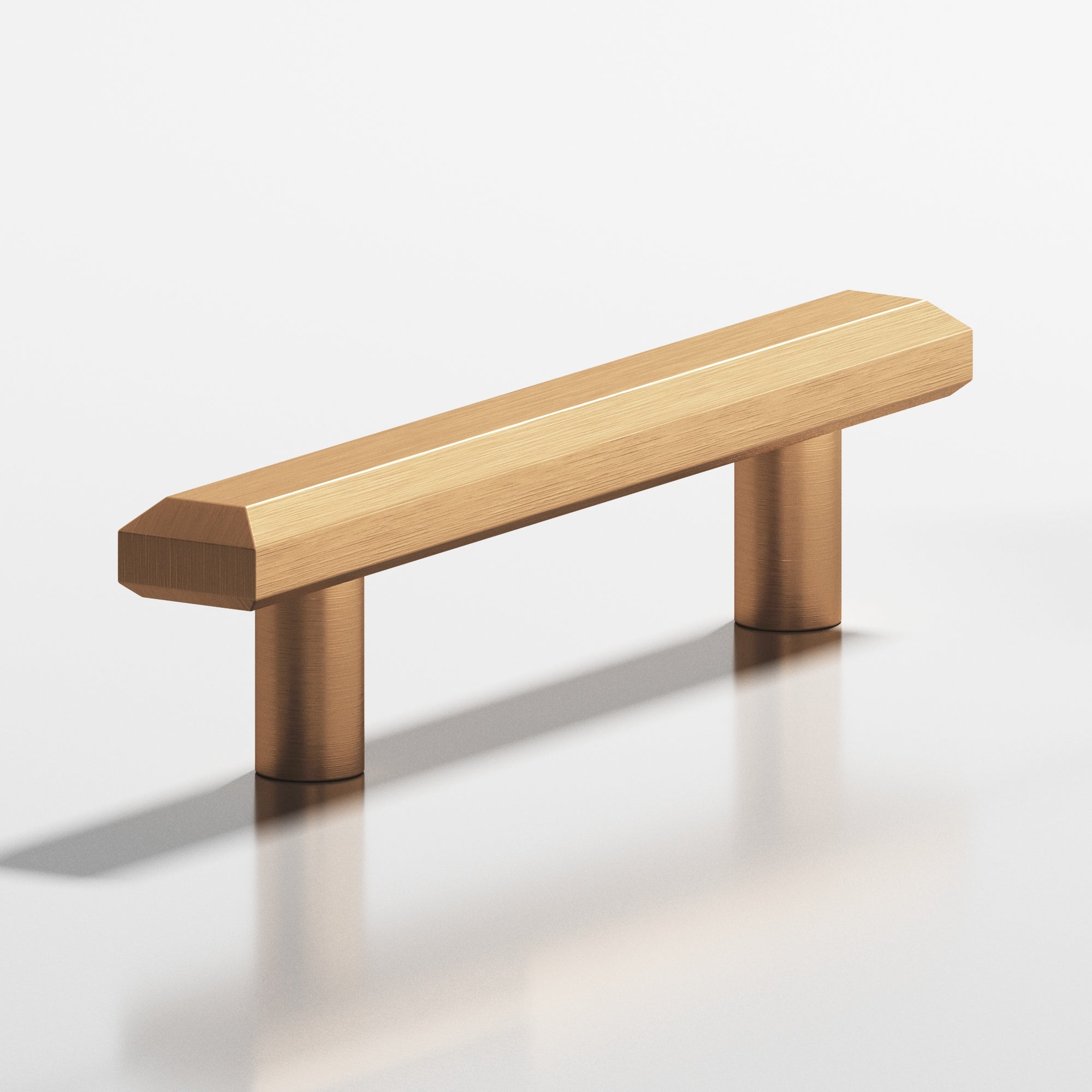 Colonial Bronze Series 271 4" Rectangular Beveled Cabinet Pull With Straight Posts Matte Satin Bronze / 4"