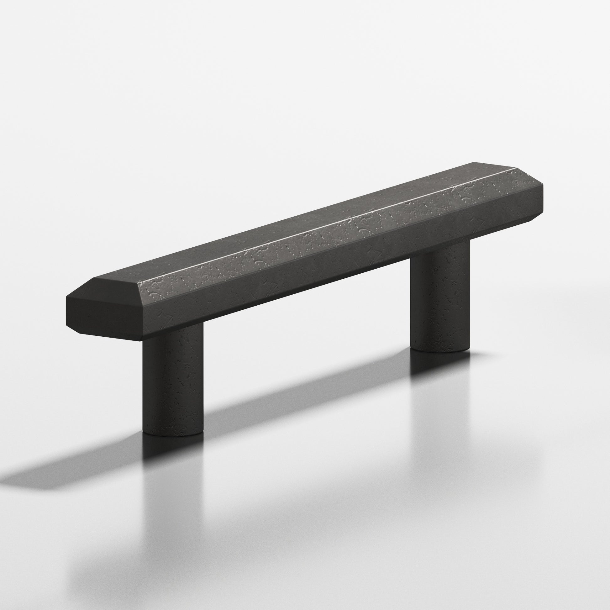 Colonial Bronze Series 275 10" Rectangular Beveled Appliance Pull With Straight Posts Distressed Satin Black / 10"