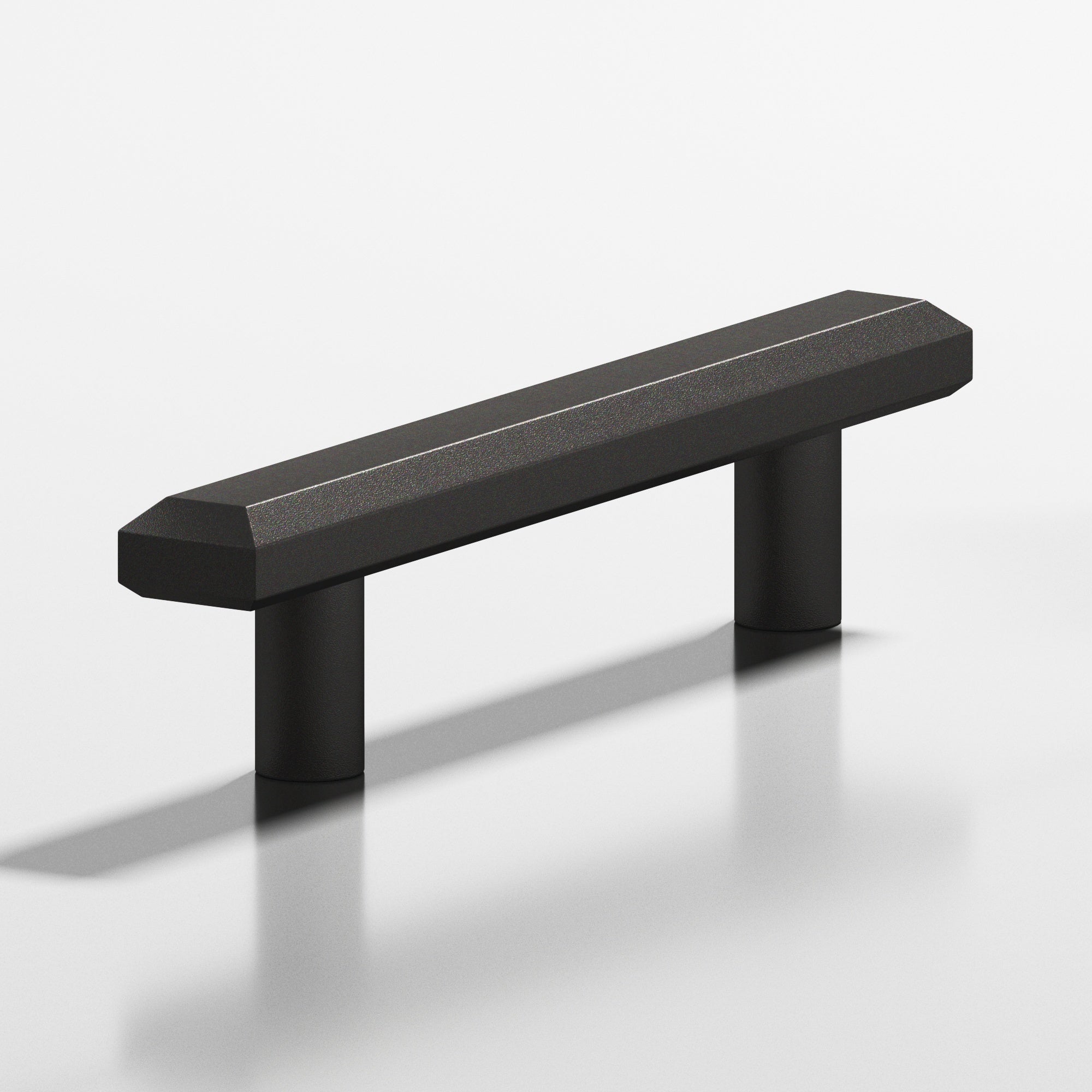 Colonial Bronze Series 270 6" Rectangular Beveled Cabinet Pull With Straight Posts Frost Black™ / 6"