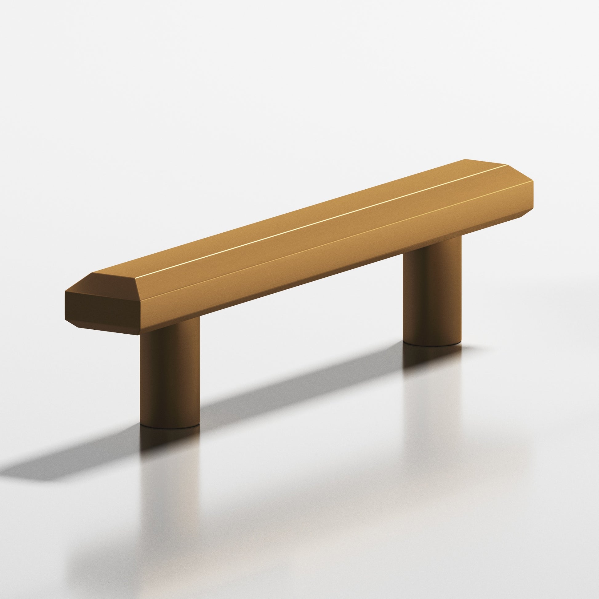 Colonial Bronze Series 270 4" Rectangular Beveled Cabinet Pull With Straight Posts Matte Light Statuary Bronze / 4"