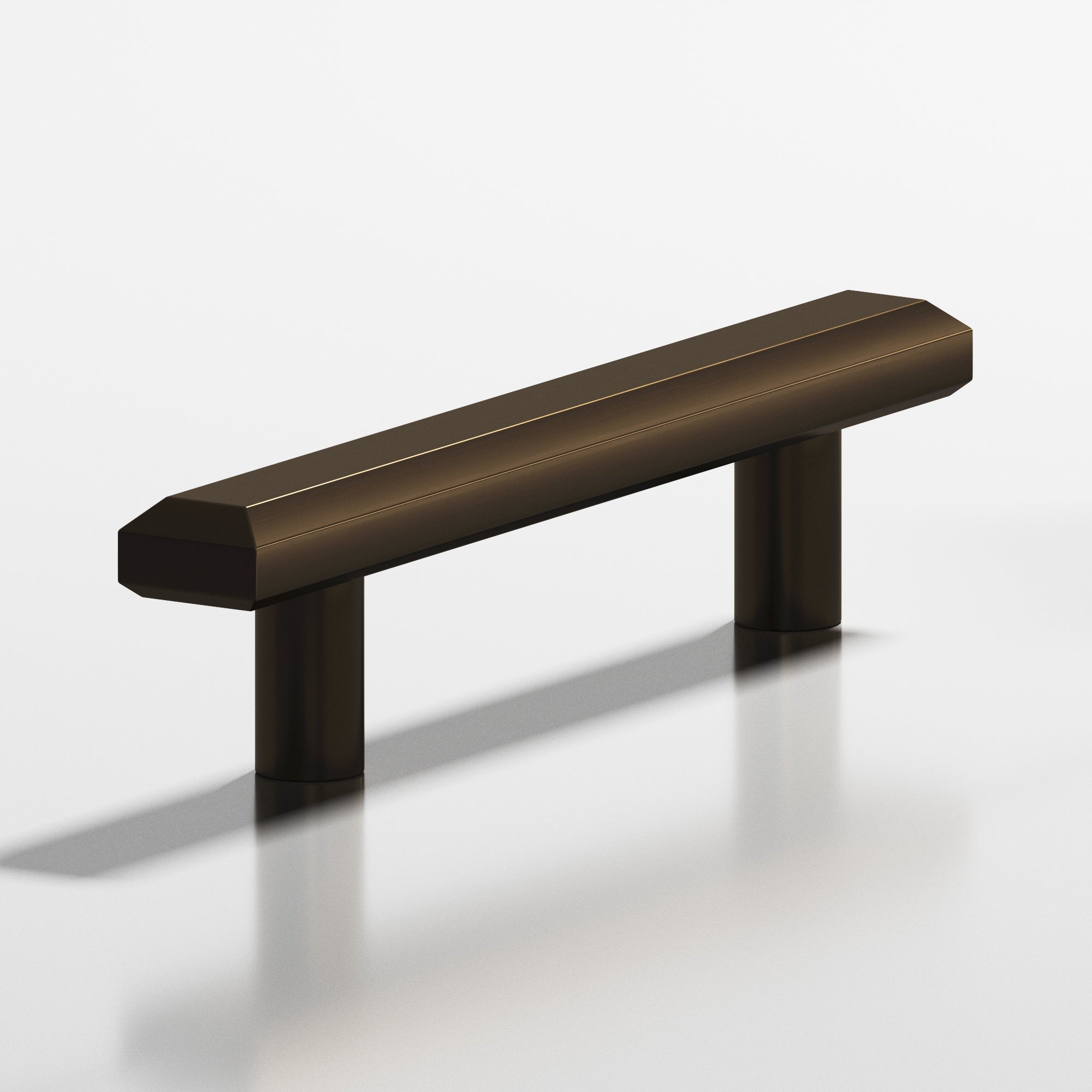 Colonial Bronze Series 271 10" Rectangular Beveled Cabinet Pull With Straight Posts Oil Rubbed Bronze / 10"