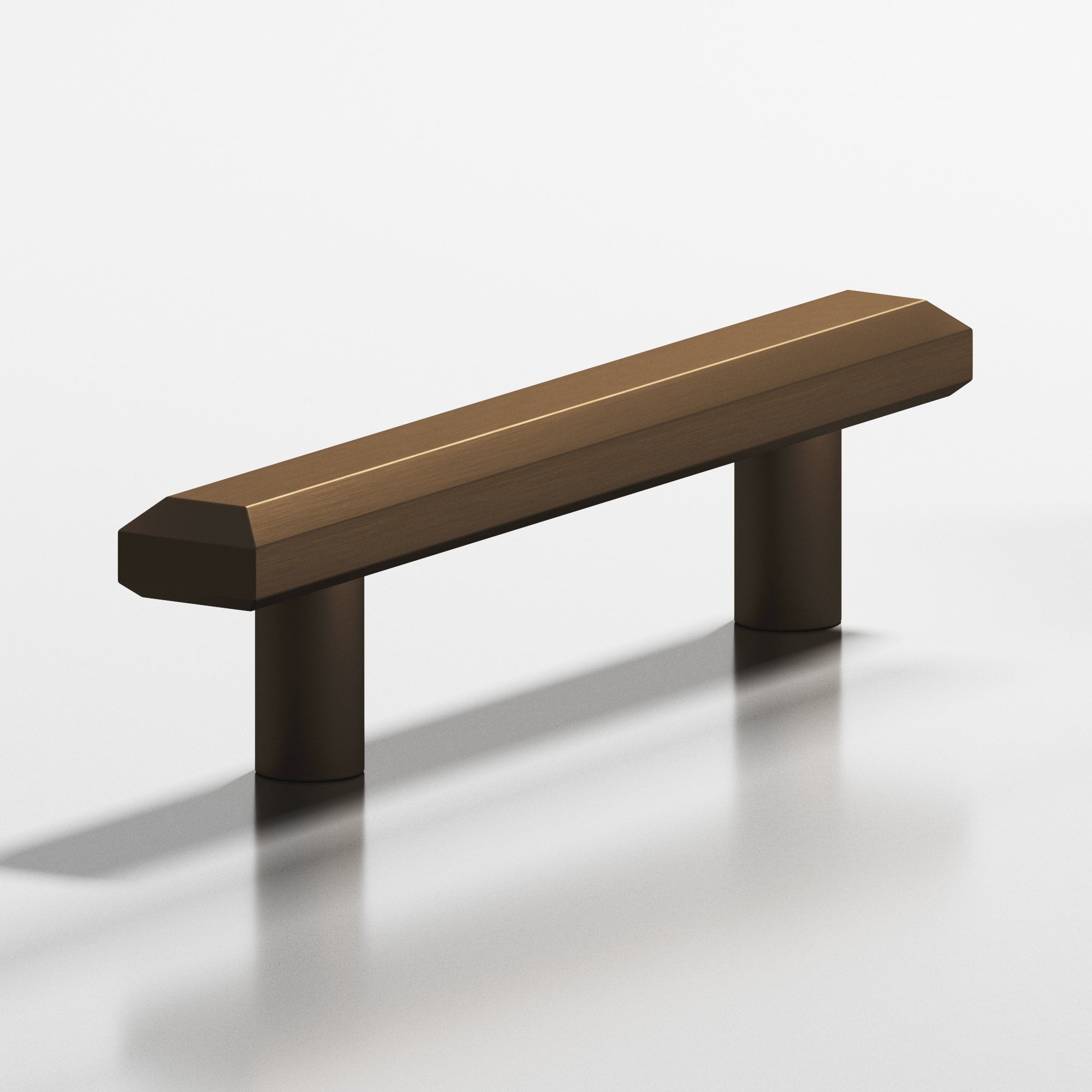 Colonial Bronze Series 275 8" Rectangular Beveled Appliance Pull With Straight Posts Matte Oil Rubbed Bronze / 8"