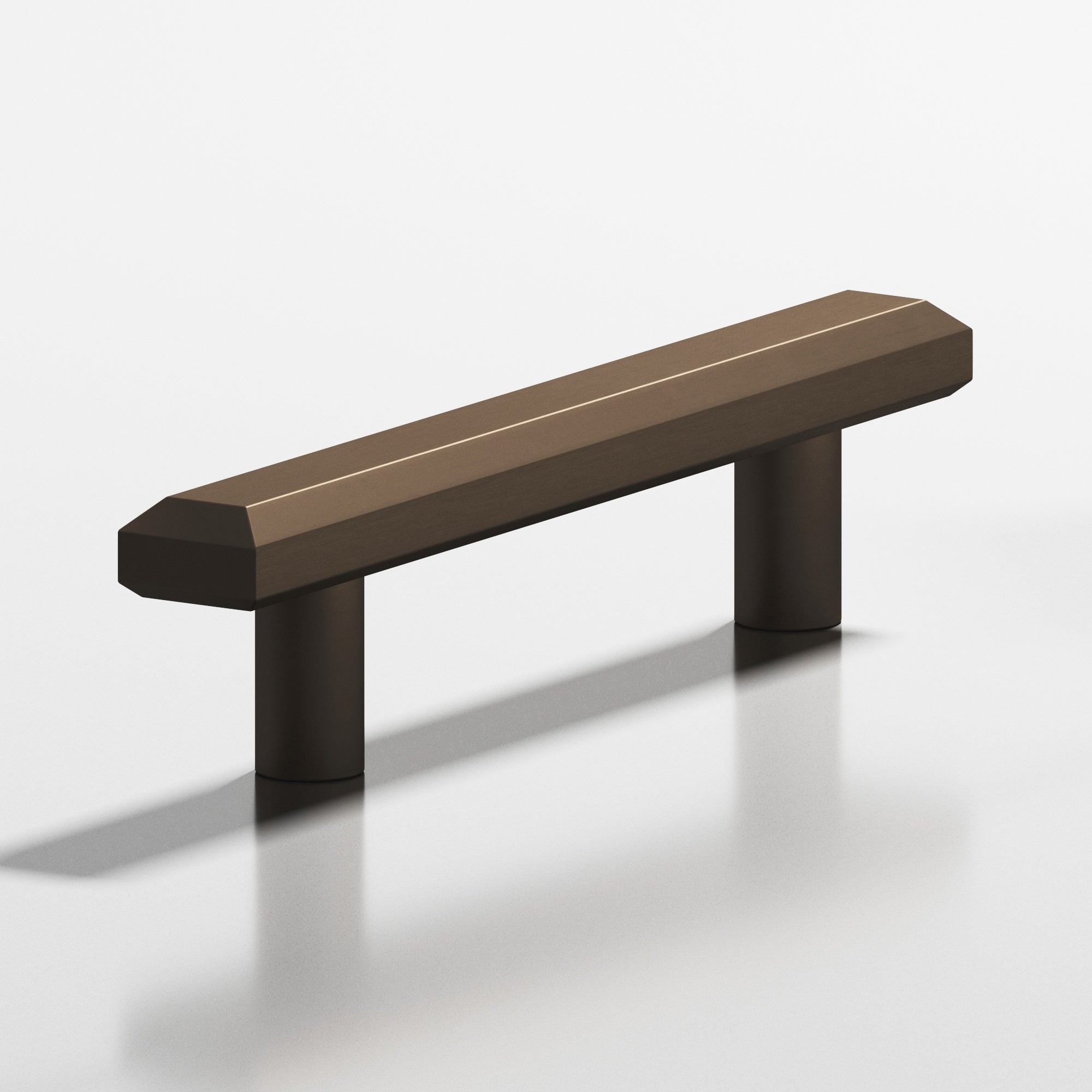 Colonial Bronze Series 271 10" Rectangular Beveled Cabinet Pull With Straight Posts Heritage Bronze / 10"