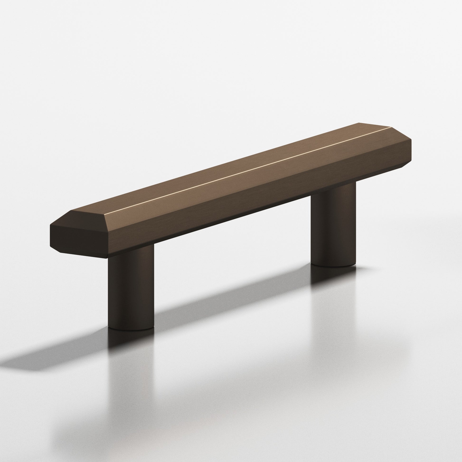 Colonial Bronze Series 271 6" Rectangular Beveled Cabinet Pull With Straight Posts Heritage Bronze / 6"