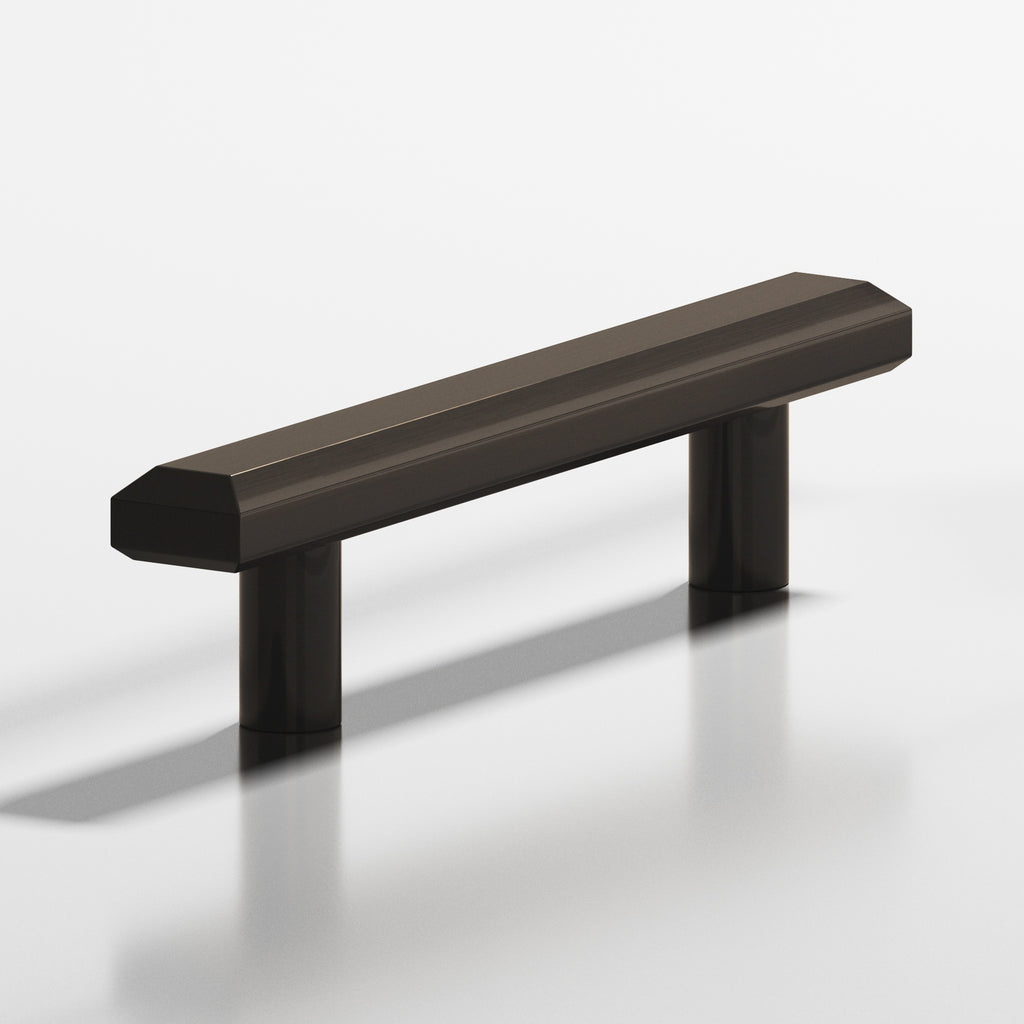 Colonial Bronze Series 271 6" Rectangular Beveled Cabinet Pull With Straight Posts Dark Statuary Bronze / 6"