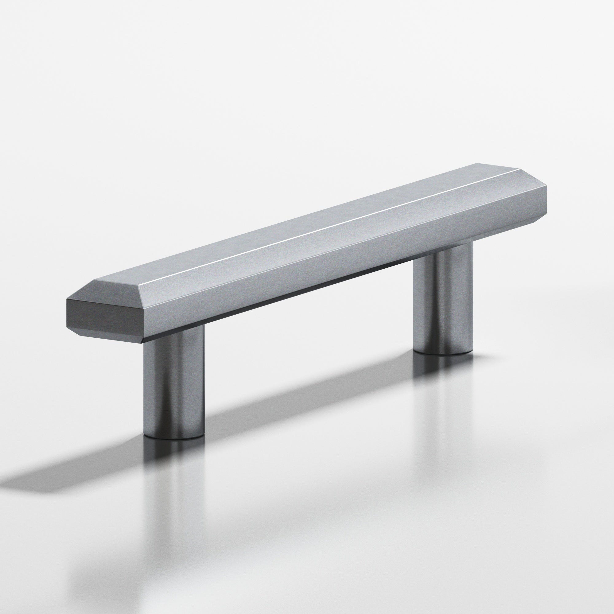 Colonial Bronze Series 275 10" Rectangular Beveled Appliance Pull With Straight Posts Satin Chrome / 10"