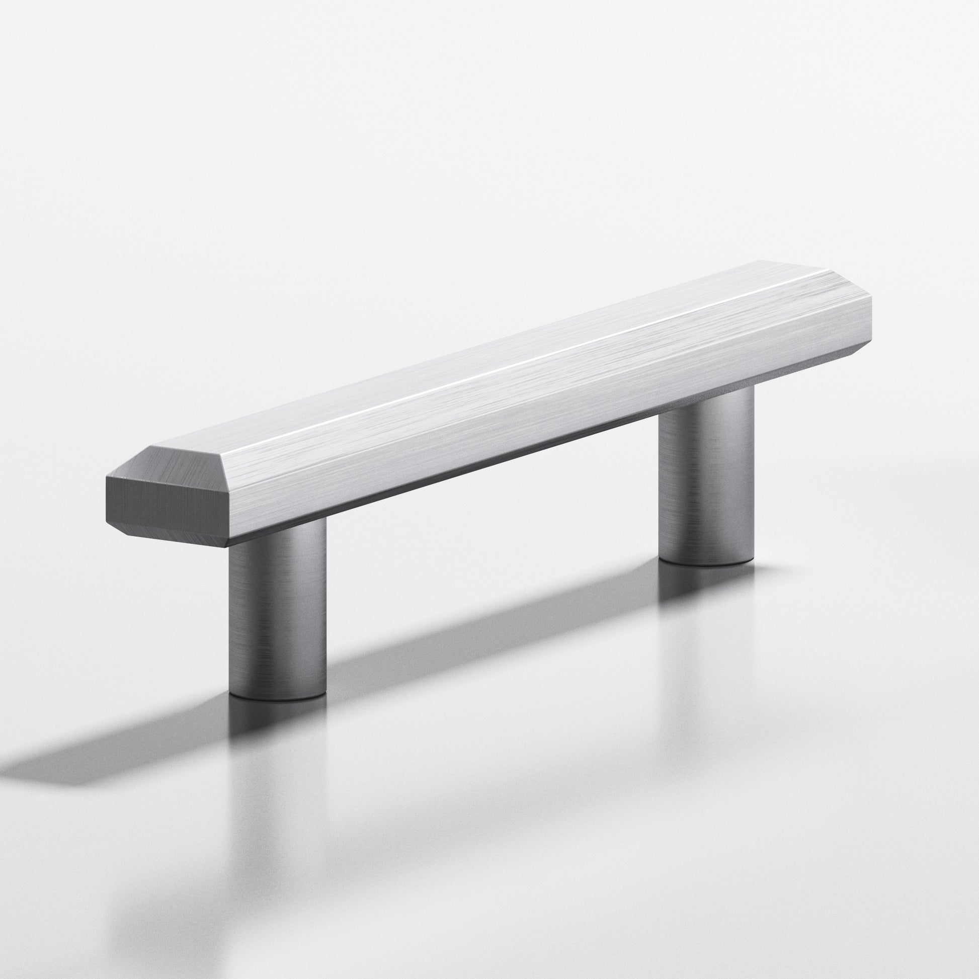 Colonial Bronze Series 275 8" Rectangular Beveled Appliance Pull With Straight Posts Matte Satin Chrome / 8"