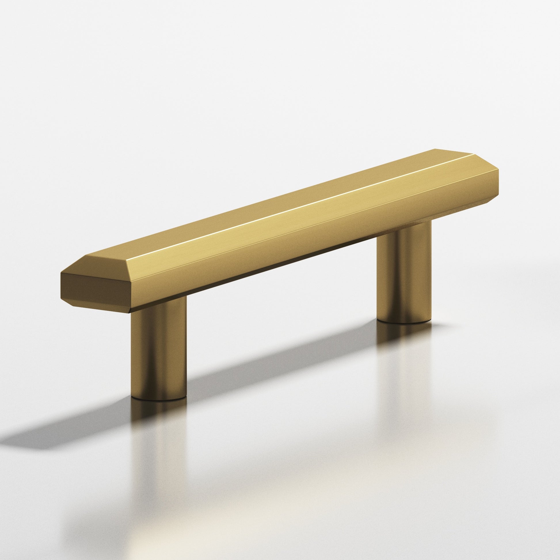 Colonial Bronze Series 275 18" Rectangular Beveled Appliance Pull With Straight Posts Satin Brass / 18"