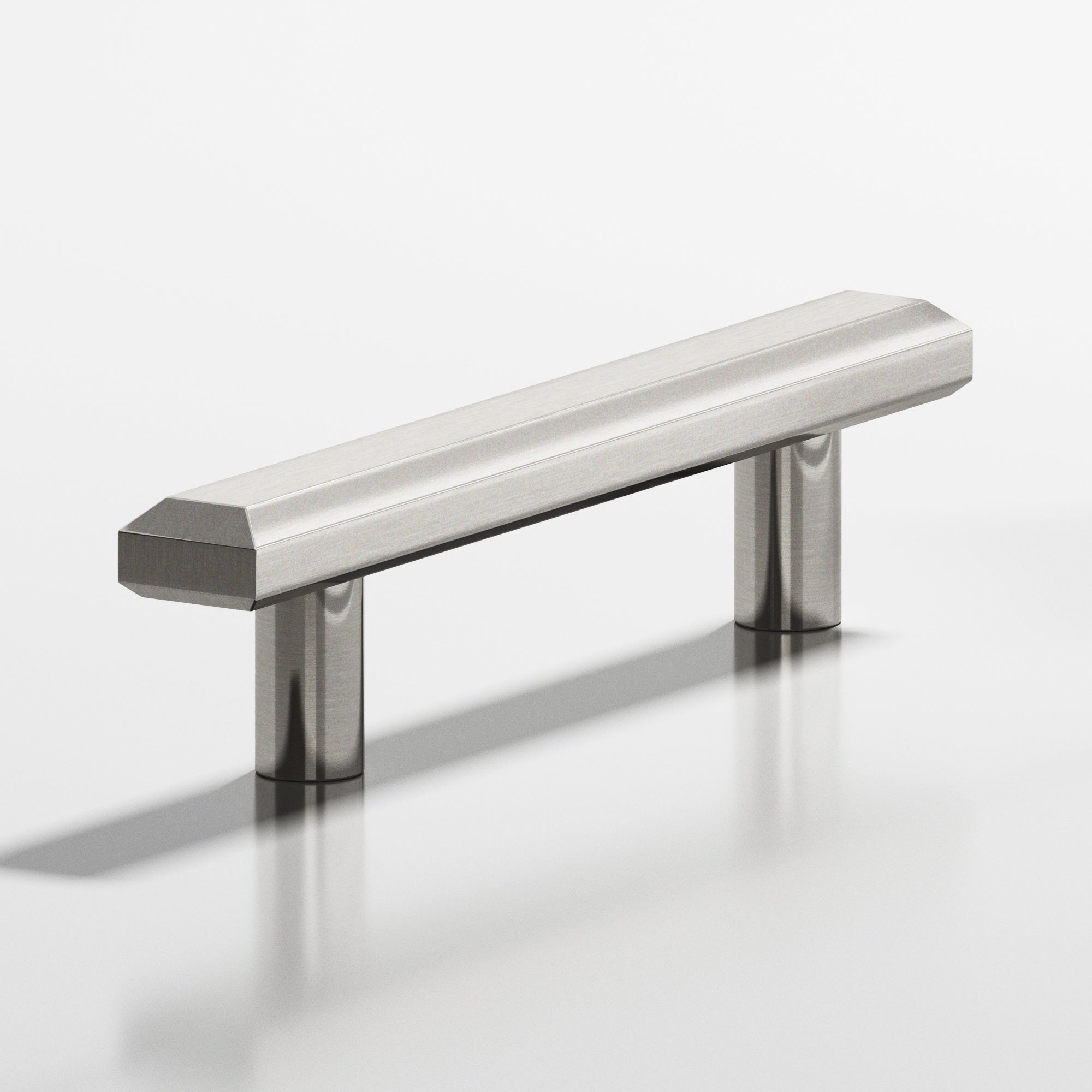 Colonial Bronze Series 275 18" Rectangular Beveled Appliance Pull With Straight Posts Nickel Stainless / 18"