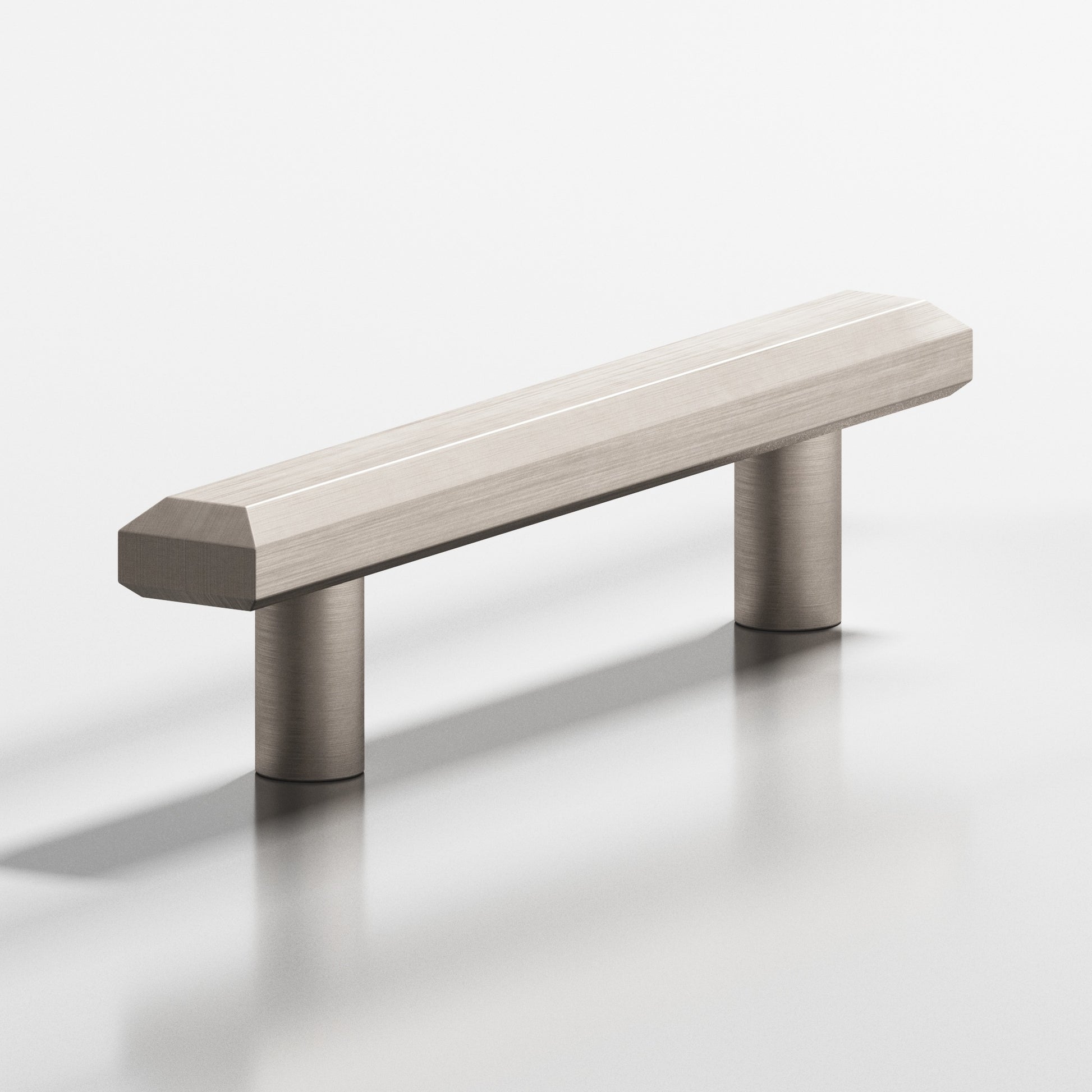 Colonial Bronze Series 275 12" Rectangular Beveled Appliance Pull With Straight Posts Matte Satin Nickel / 12"