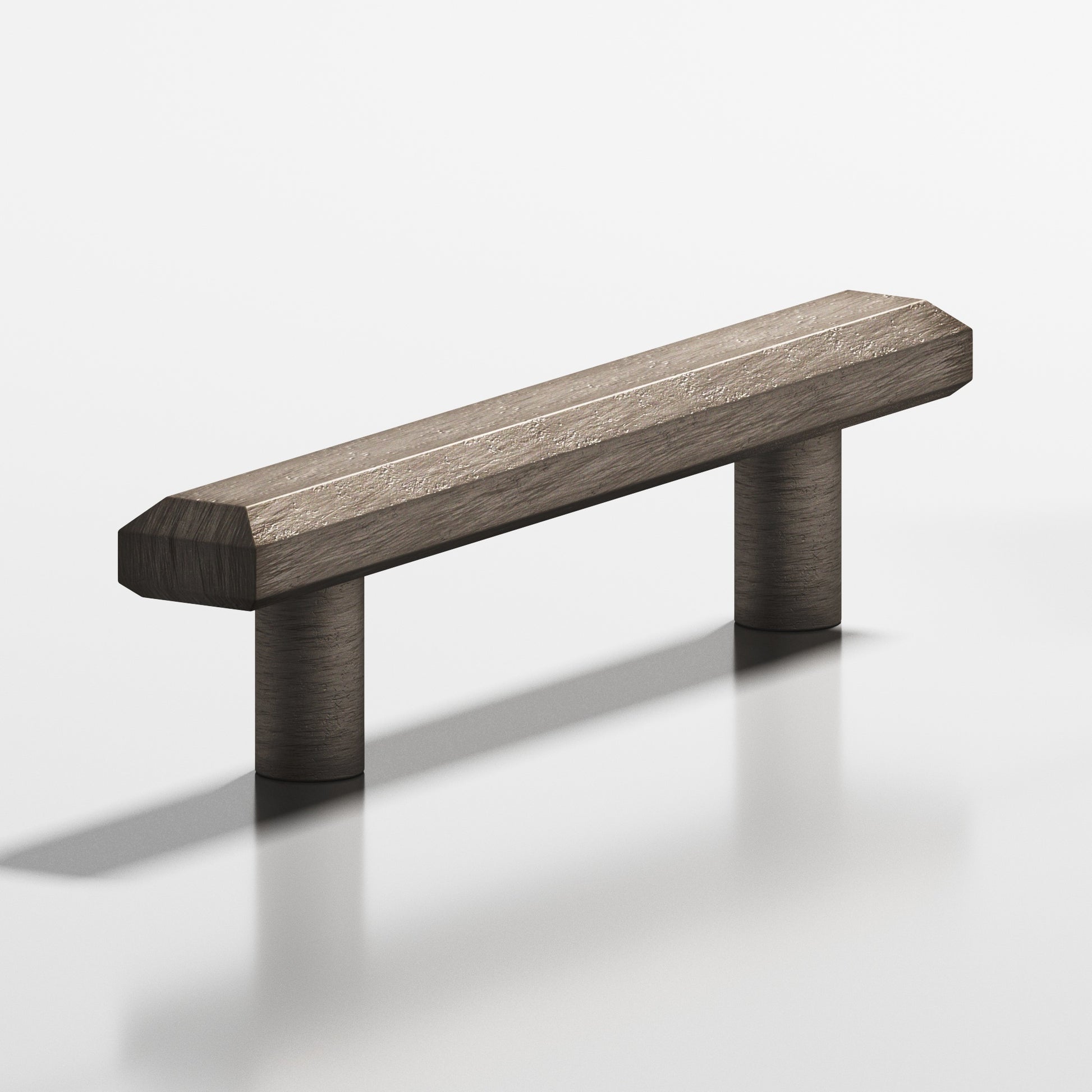 Colonial Bronze Series 275 8" Rectangular Beveled Appliance Pull With Straight Posts Distressed Pewter / 8"