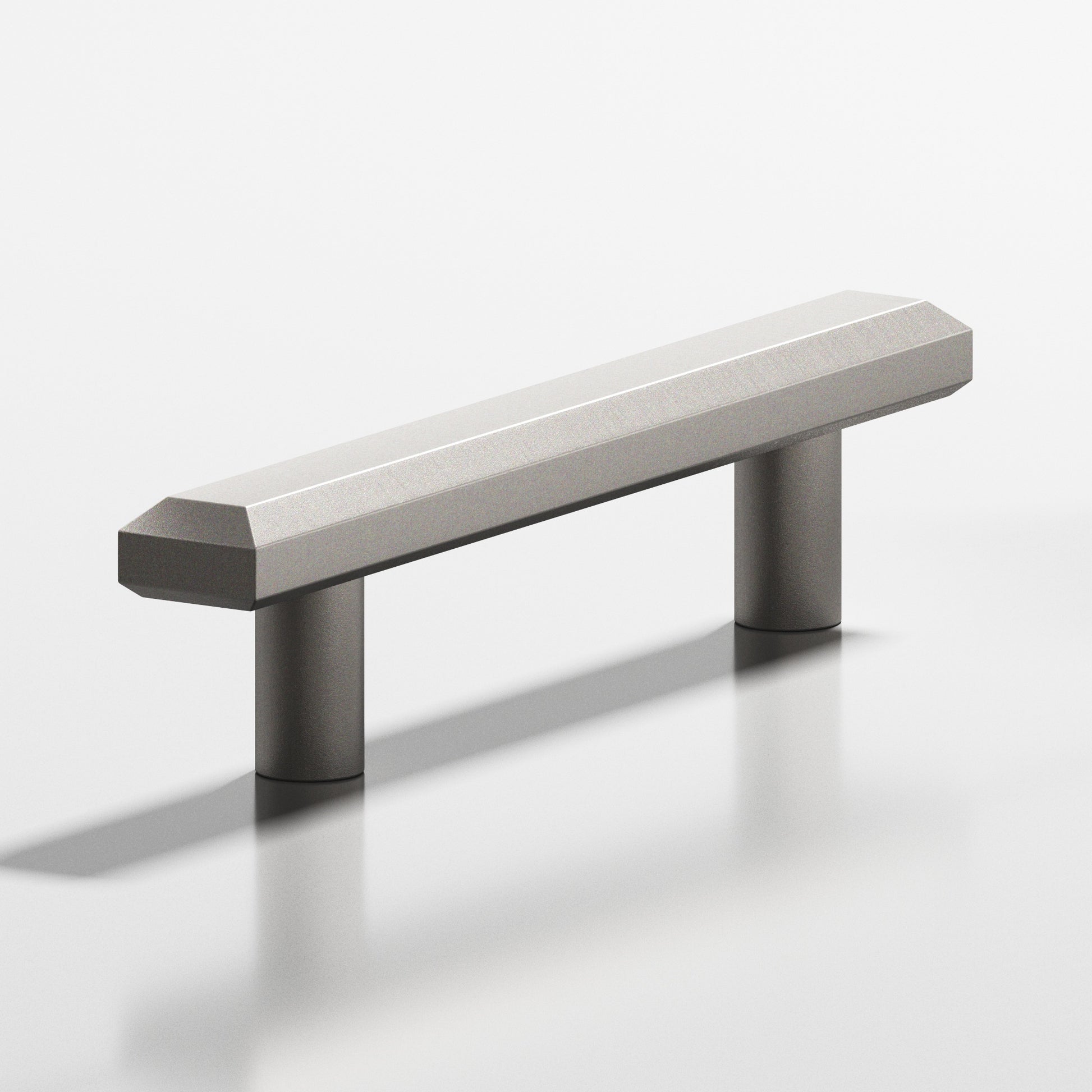 Colonial Bronze Series 270 6" Rectangular Beveled Cabinet Pull With Straight Posts Frost Nickel™ / 6"