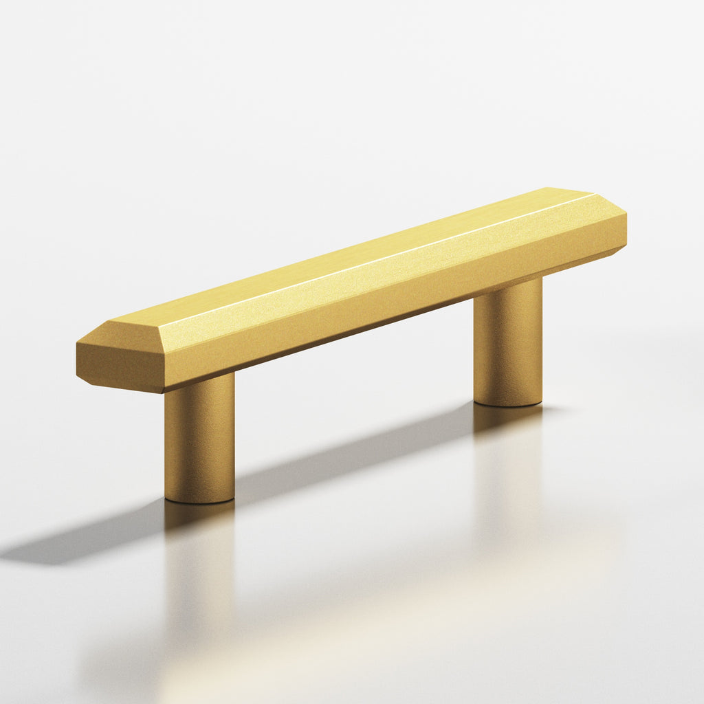 Colonial Bronze Series 271 4" Rectangular Beveled Cabinet Pull With Straight Posts Frost Brass™ / 4"