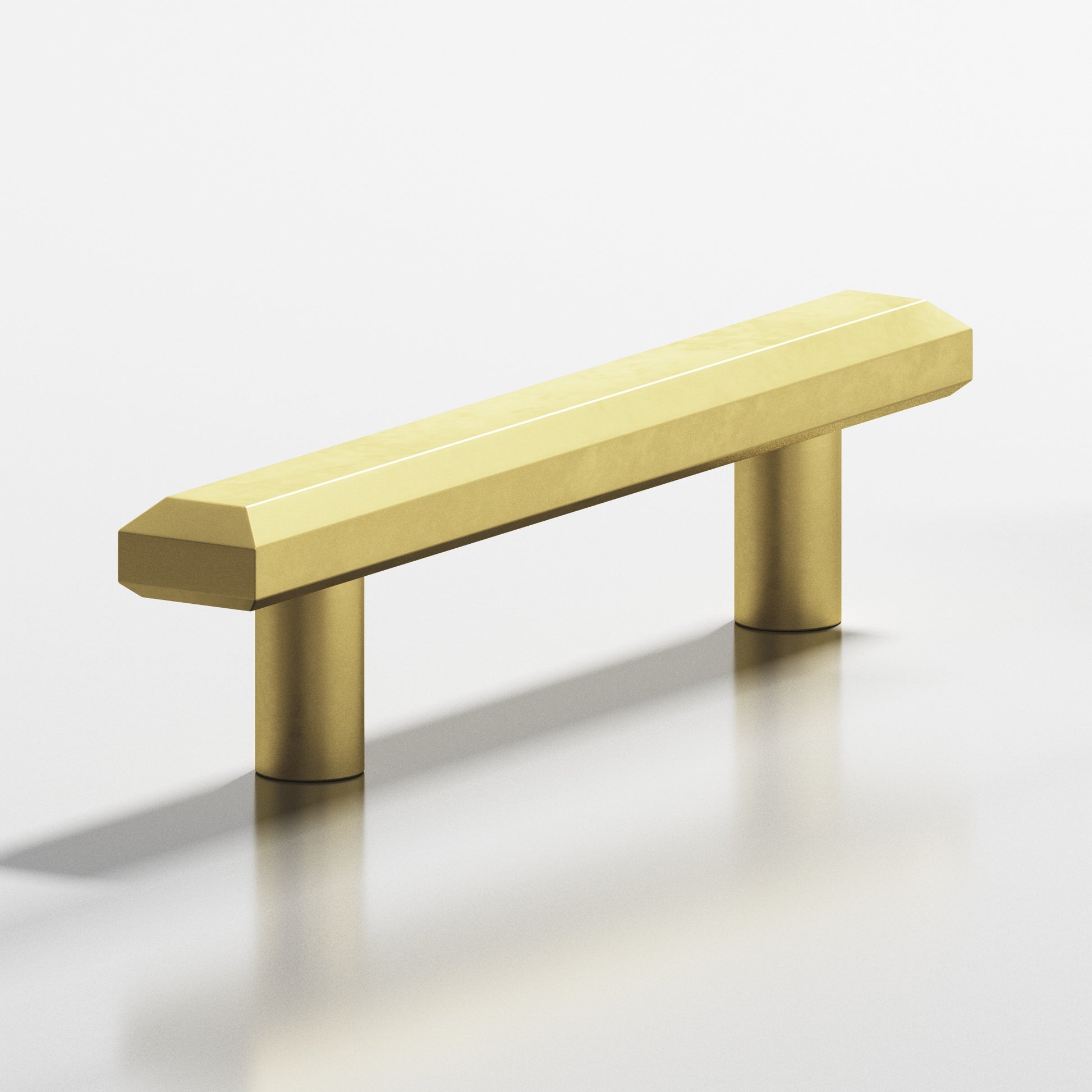 Colonial Bronze Series 275 12" Rectangular Beveled Appliance Pull With Straight Posts Matte Satin Brass / 12"