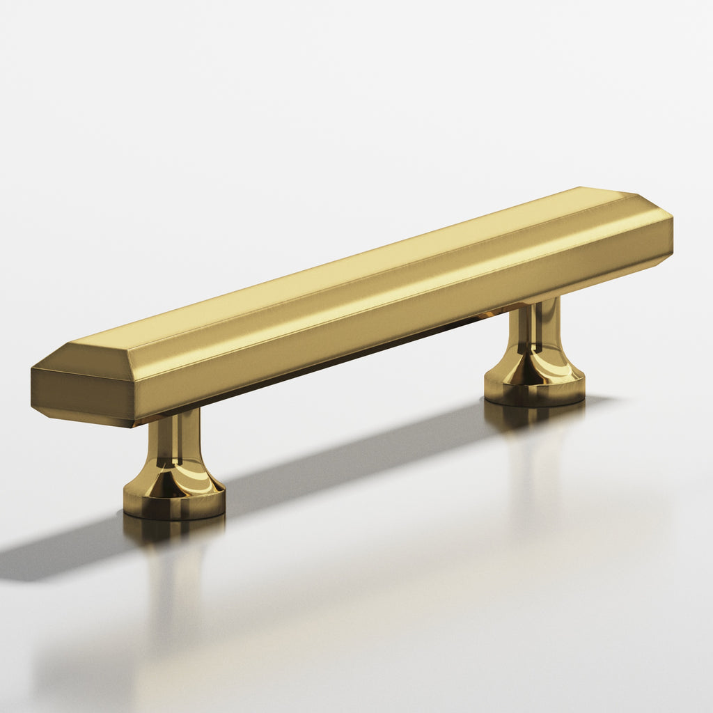 Colonial Bronze Series 273 10" Rectangular Beveled Cabinet Pull With Flared Posts Antique Bronze / 10"
