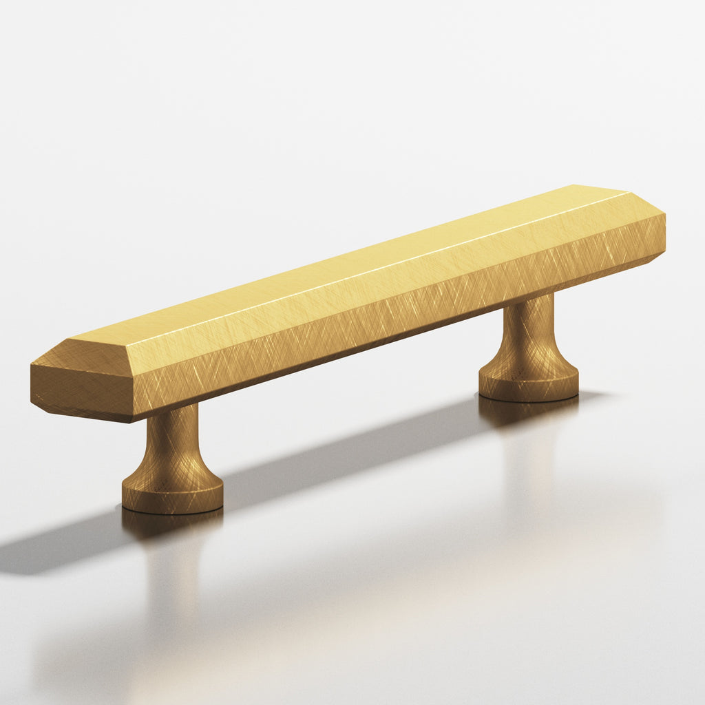 Colonial Bronze Series 272 8" Rectangular Beveled Cabinet Pull With Flared Posts Weathered Brass / 8"