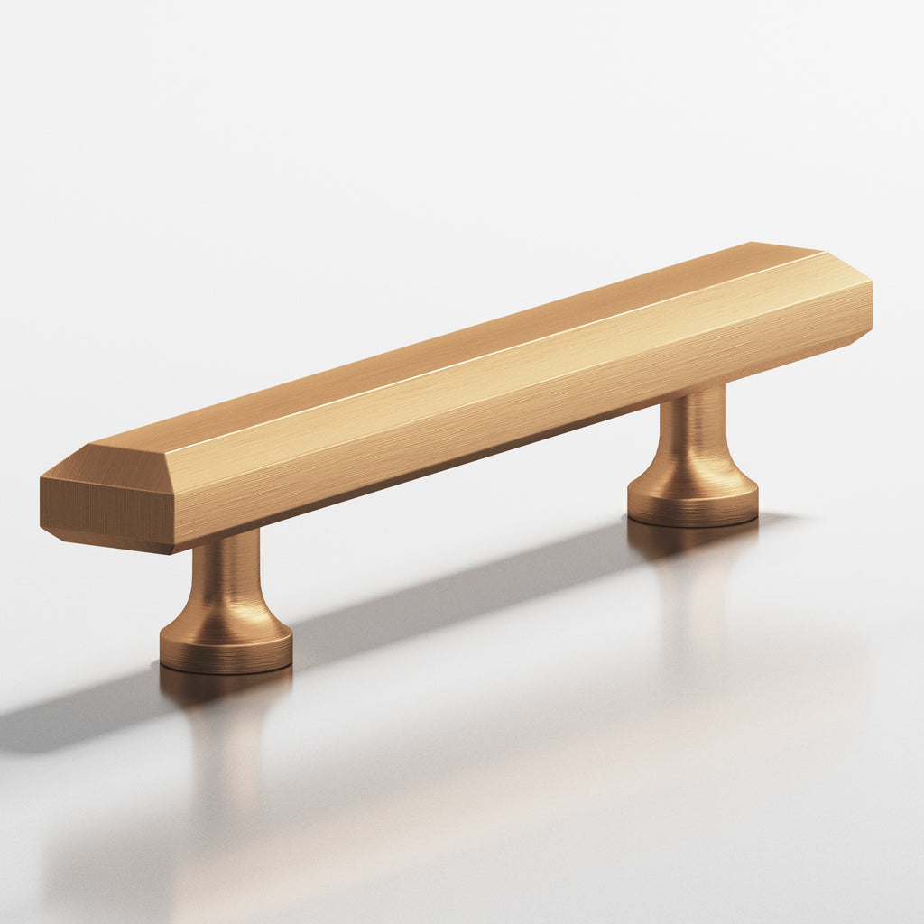 Colonial Bronze Series 272 8" Rectangular Beveled Cabinet Pull With Flared Posts Matte Satin Bronze / 8"