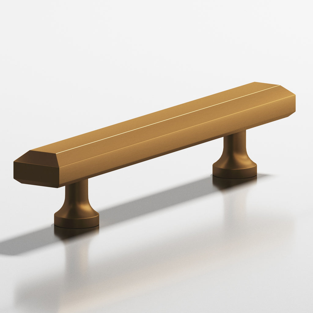 Colonial Bronze Series 273 10" Rectangular Beveled Cabinet Pull With Flared Posts Matte Light Statuary Bronze / 10"