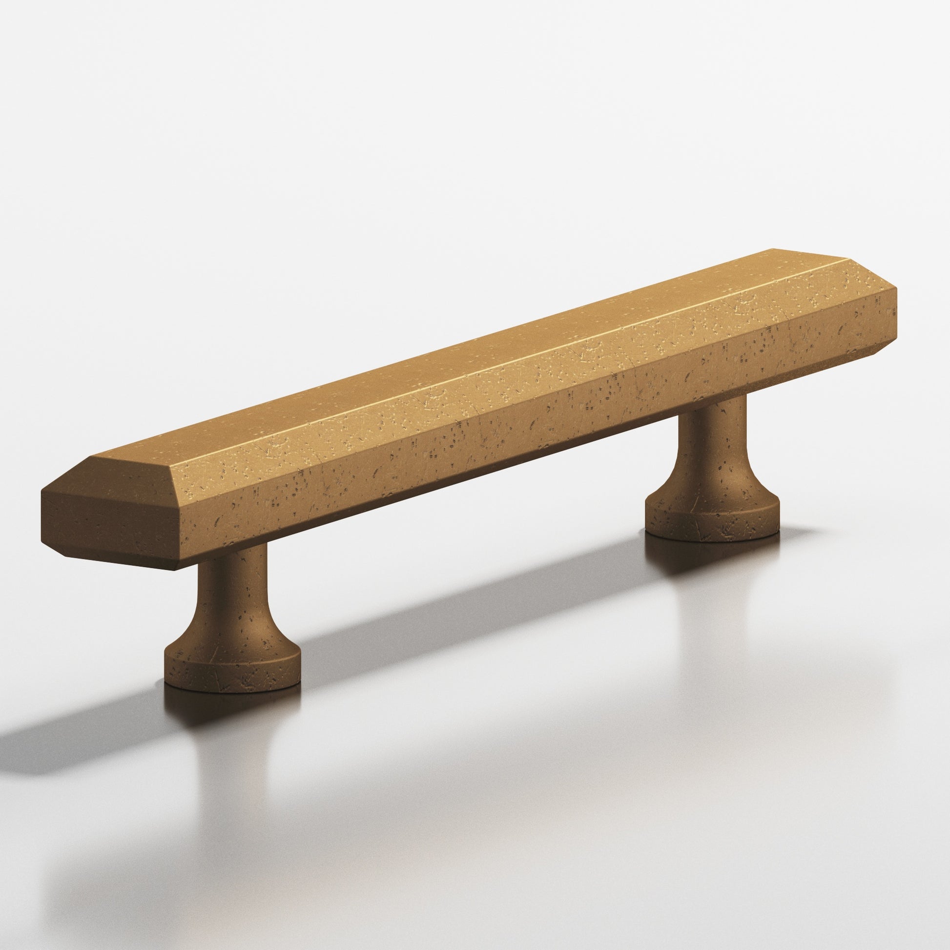 Colonial Bronze Series 273 10" Rectangular Beveled Cabinet Pull With Flared Posts Distressed Light Statuary Bronze / 10"