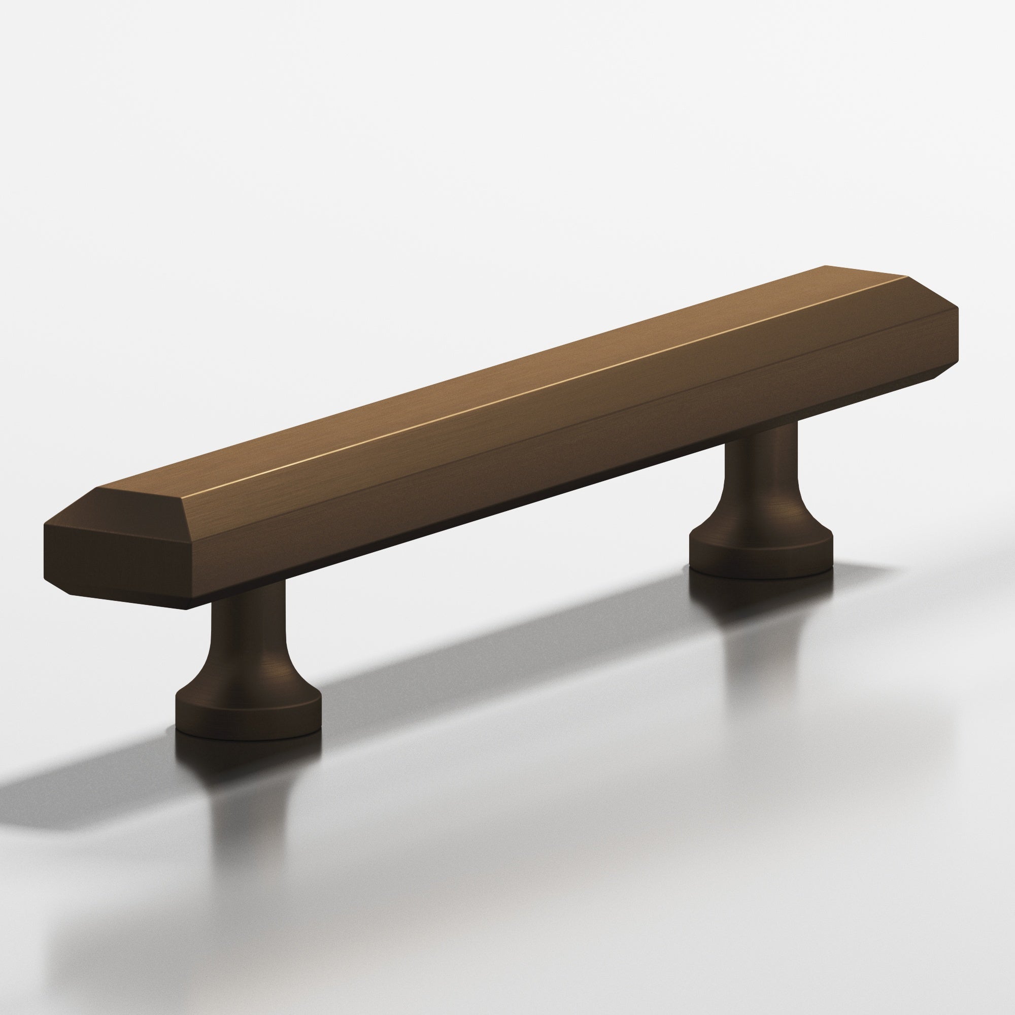 Colonial Bronze Series 273 4" Rectangular Beveled Cabinet Pull With Flared Posts Matte Oil Rubbed Bronze / 4"