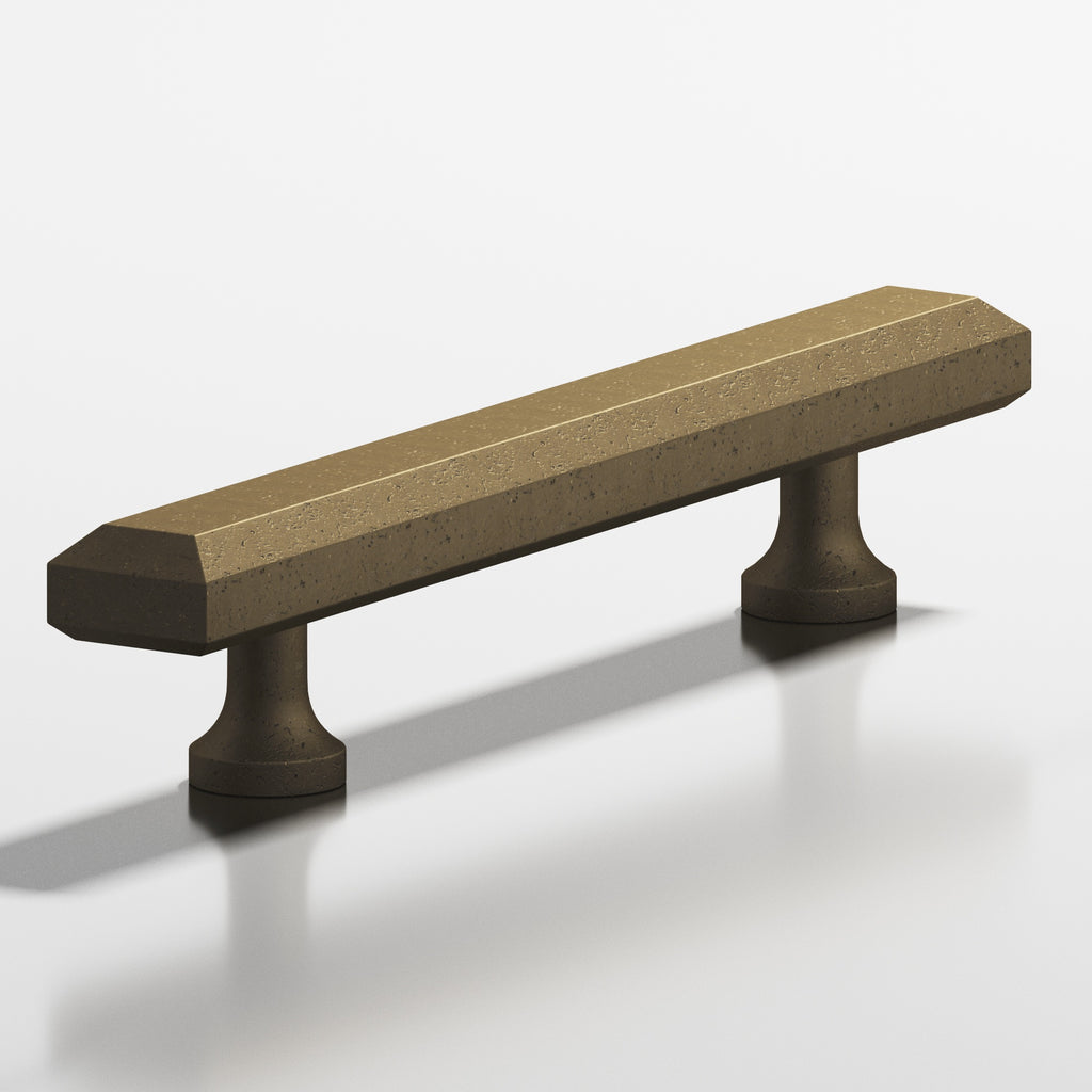 Colonial Bronze Series 273 6" Rectangular Beveled Cabinet Pull With Flared Posts Distressed Oil Rubbed Bronze / 6"