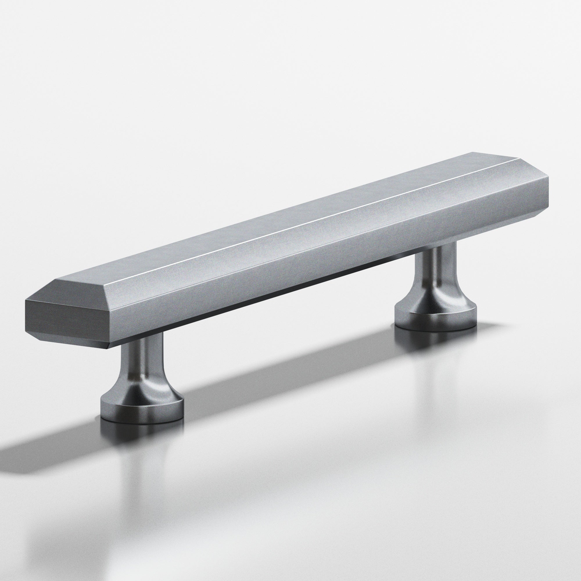 Colonial Bronze Series 276 12" Rectangular Beveled Appliance Pull With Flared Posts Satin Chrome / 12"