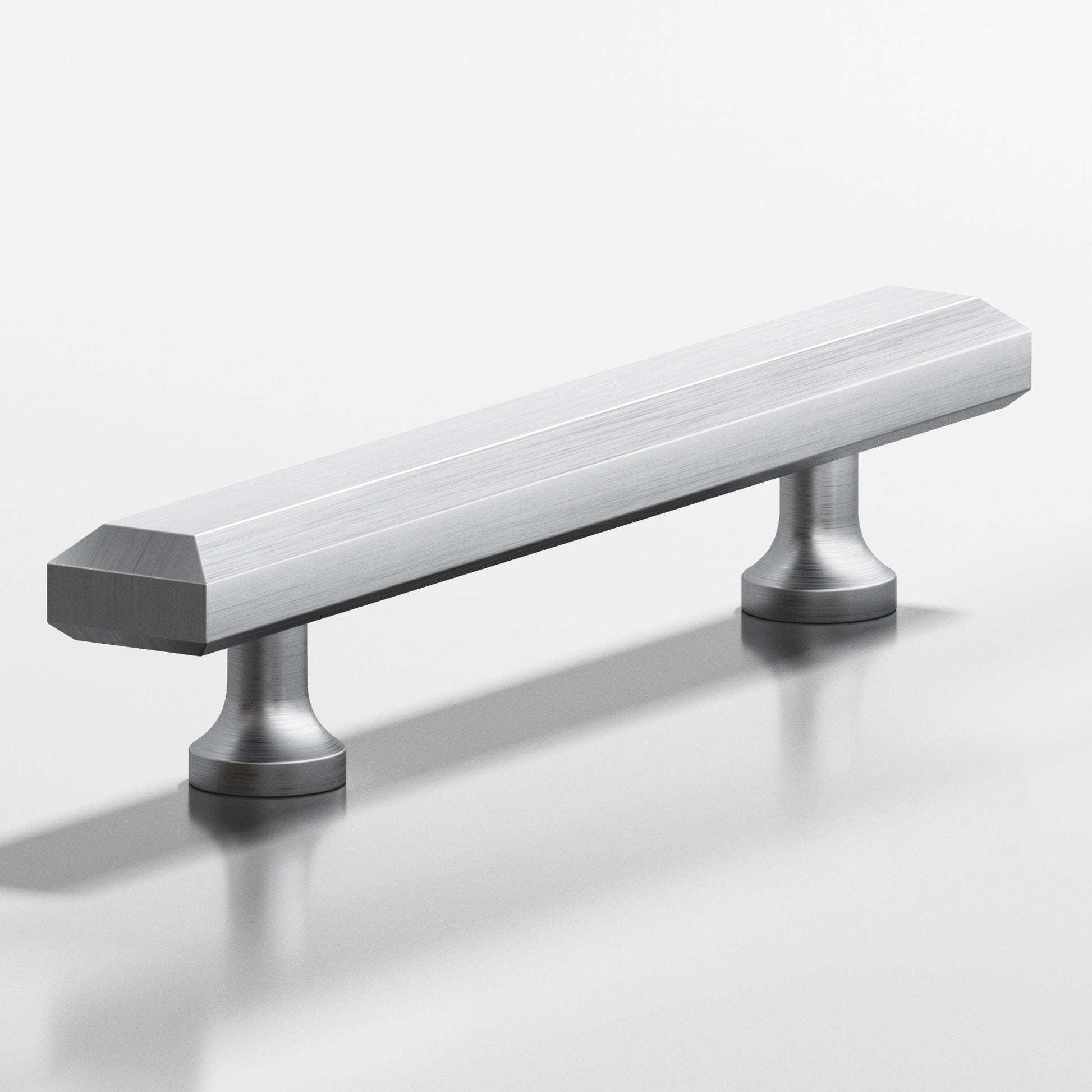 Colonial Bronze Series 276 18" Rectangular Beveled Appliance Pull With Flared Posts Matte Satin Chrome / 18"