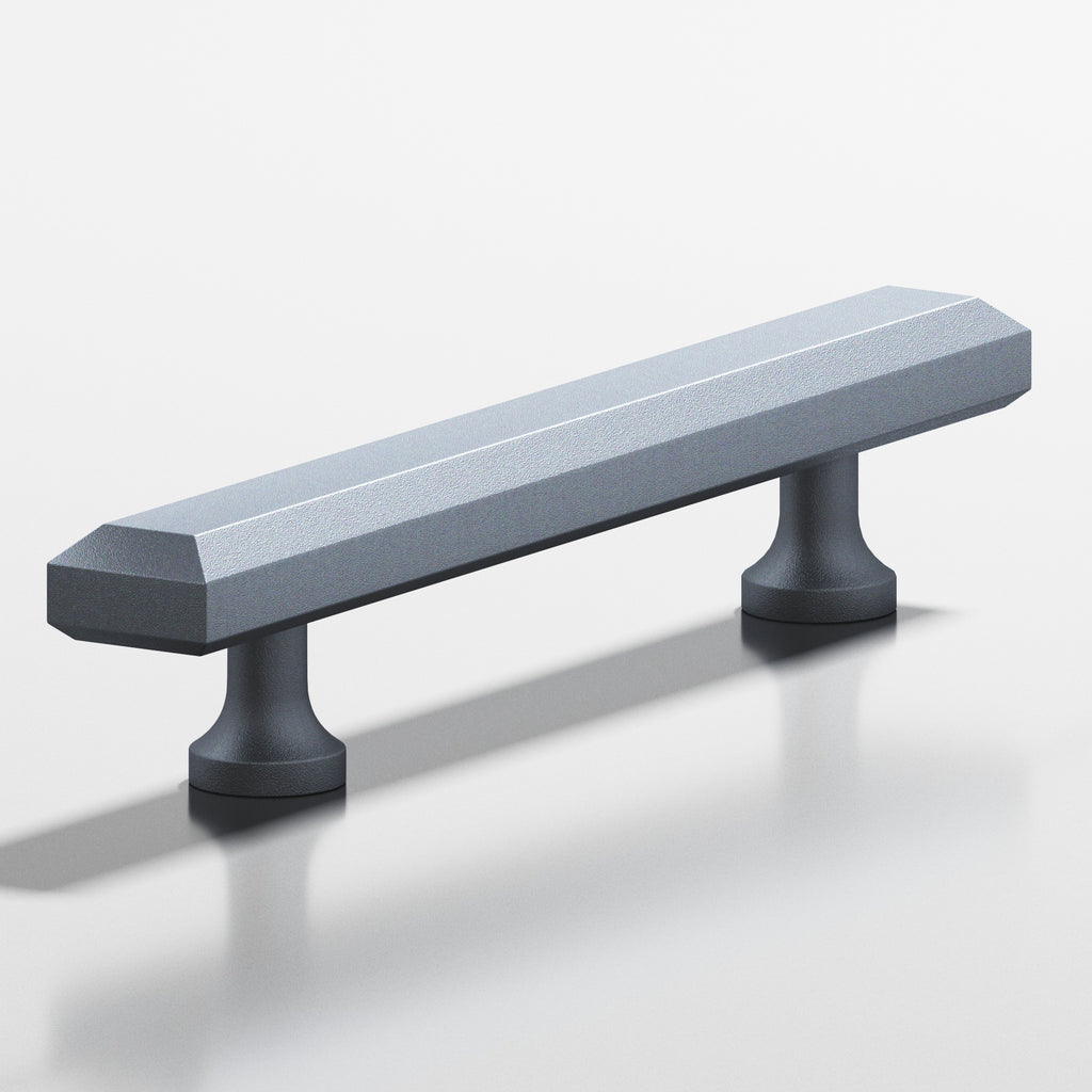 Colonial Bronze Series 273 8" Rectangular Beveled Cabinet Pull With Flared Posts Frost Chrome™ / 8"