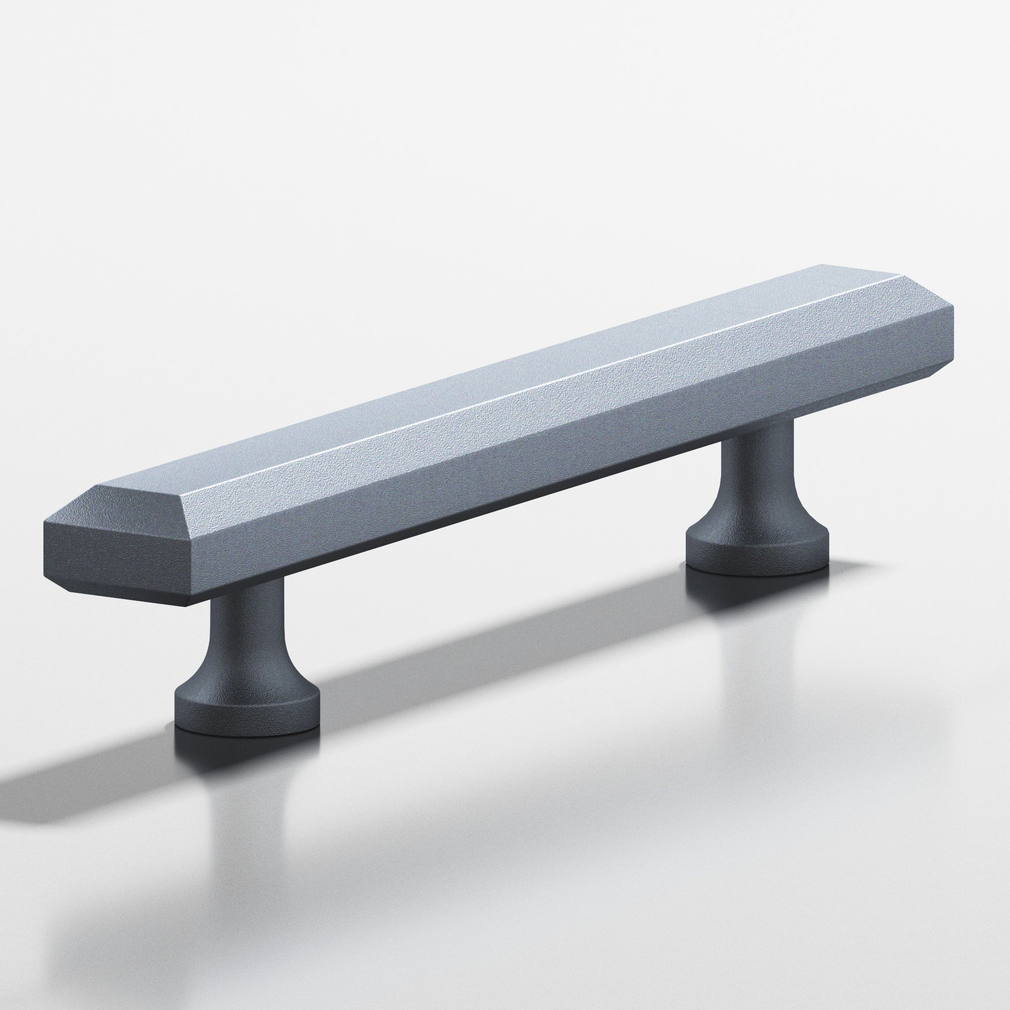 Colonial Bronze Series 273 4" Rectangular Beveled Cabinet Pull With Flared Posts Frost Chrome™ / 4"