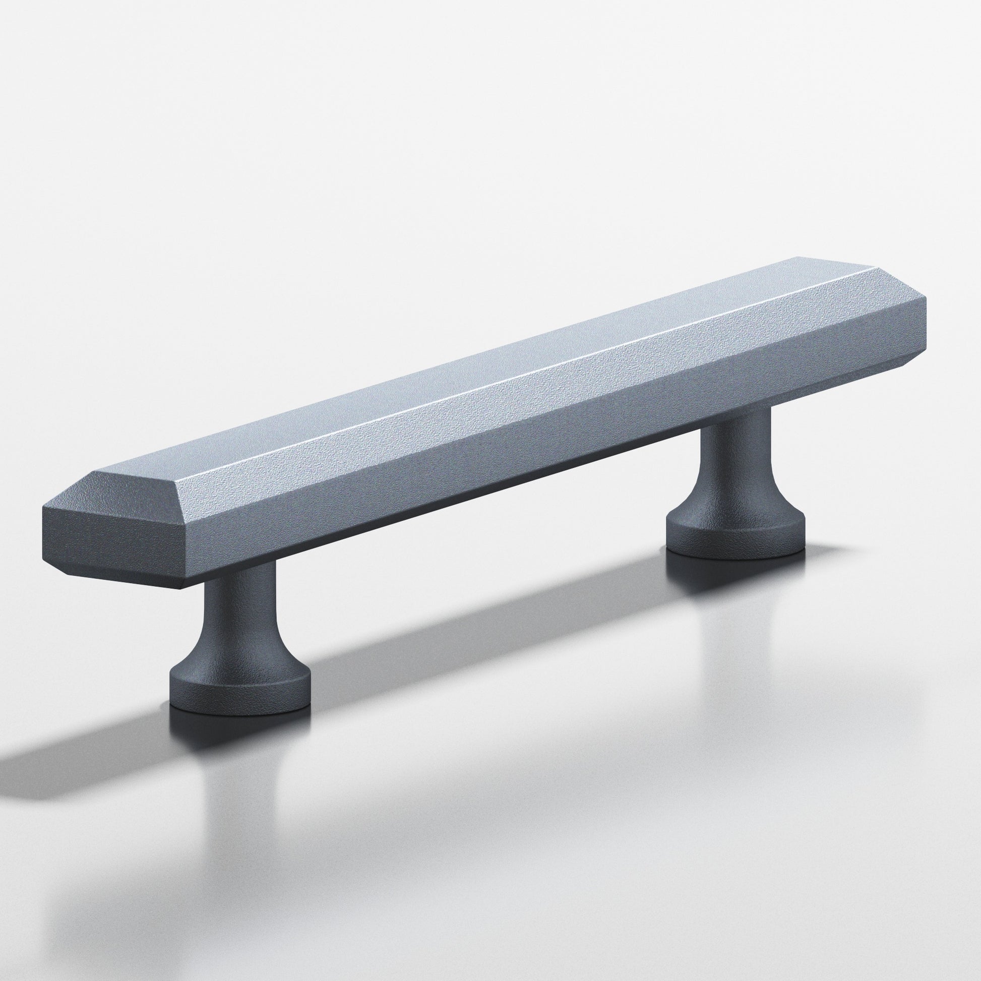 Colonial Bronze Series 272 6" Rectangular Beveled Cabinet Pull With Flared Posts Frost Chrome™ / 6"