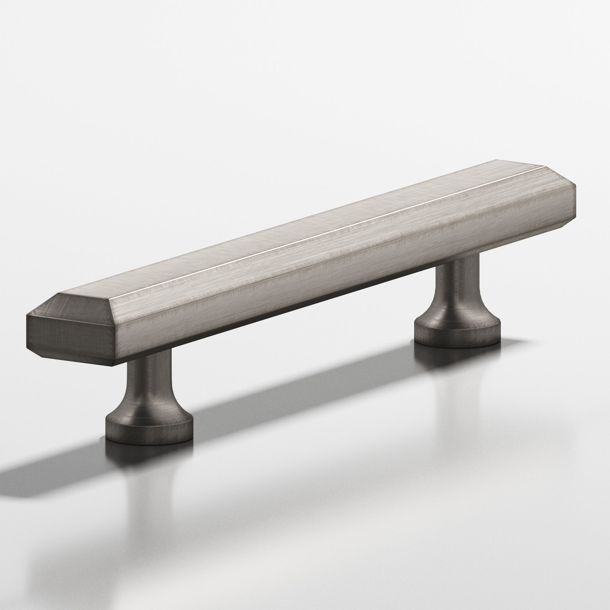 Colonial Bronze Series 273 10" Rectangular Beveled Cabinet Pull With Flared Posts Pewter / 10"