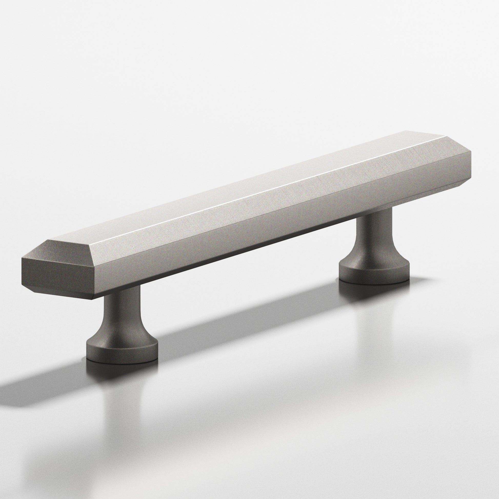 Colonial Bronze Series 276 8" Rectangular Beveled Appliance Pull With Flared Posts Frost Nickel™ / 8"