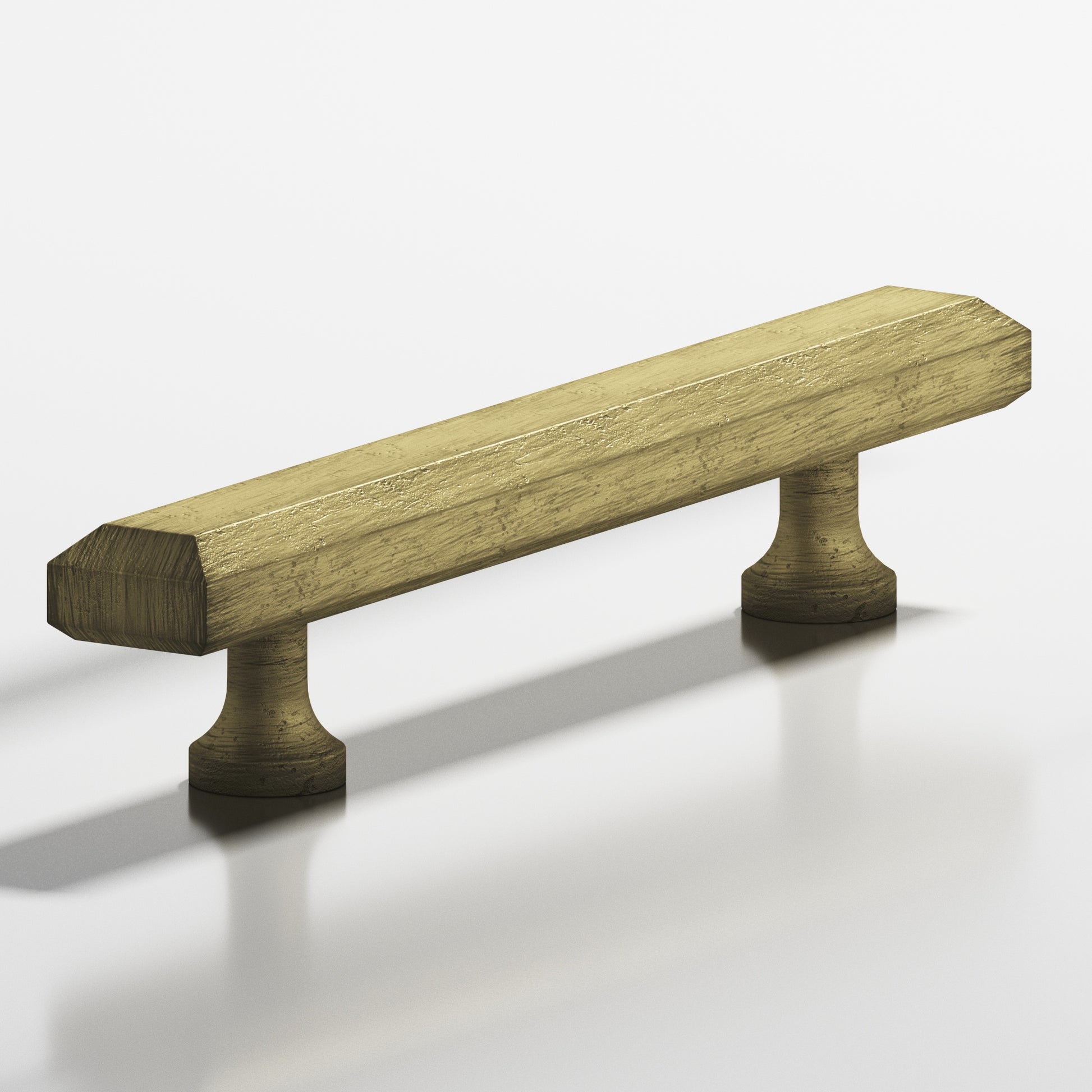 Colonial Bronze Series 276 8" Rectangular Beveled Appliance Pull With Flared Posts Distressed Antique Brass / 8"