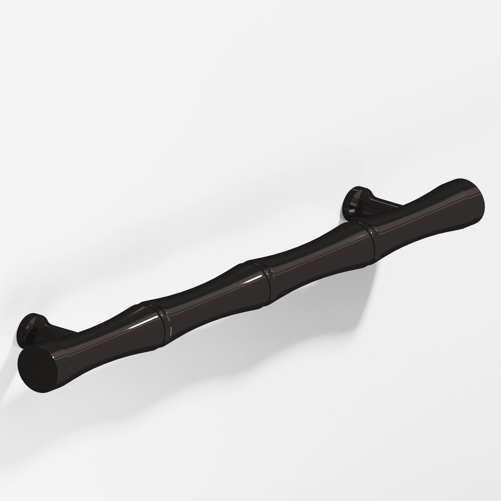 Colonial Bronze Series 280 3" Bamboo Cabinet Pull With Flared Posts Satin Black / 3"