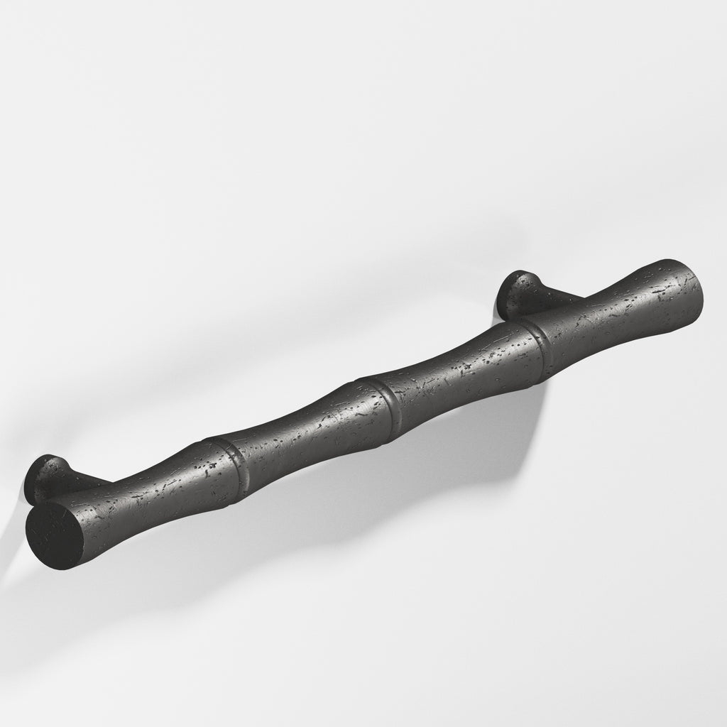 Colonial Bronze Series 280 3" Bamboo Cabinet Pull With Flared Posts Distressed Satin Black / 3"