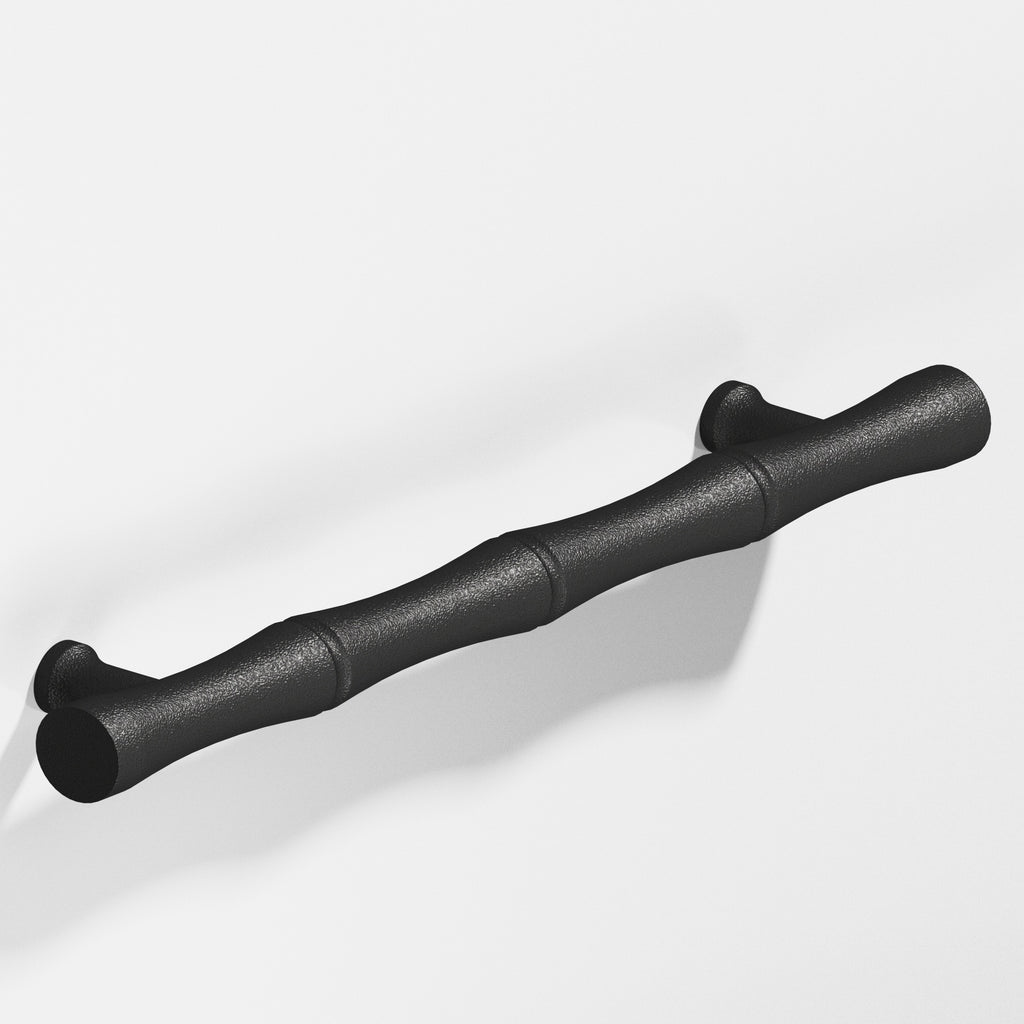 Colonial Bronze Series 280 3" Bamboo Cabinet Pull With Flared Posts Frost Black™ / 3"