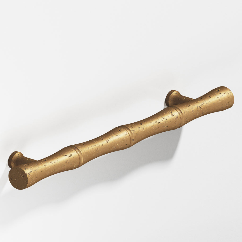 Colonial Bronze Series 280 3" Bamboo Cabinet Pull With Flared Posts Distressed Light Statuary Bronze / 3"