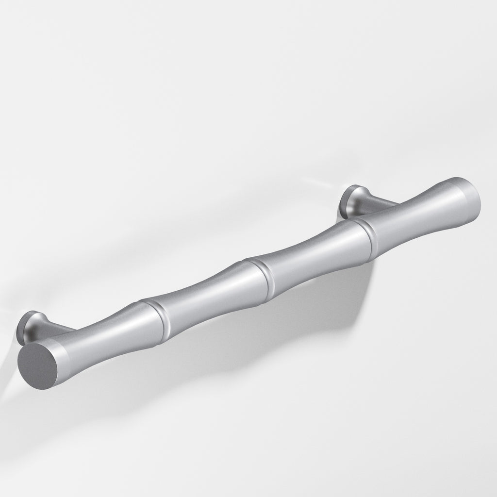 Colonial Bronze Series 280 3" Bamboo Cabinet Pull With Flared Posts Matte Satin Chrome / 3"