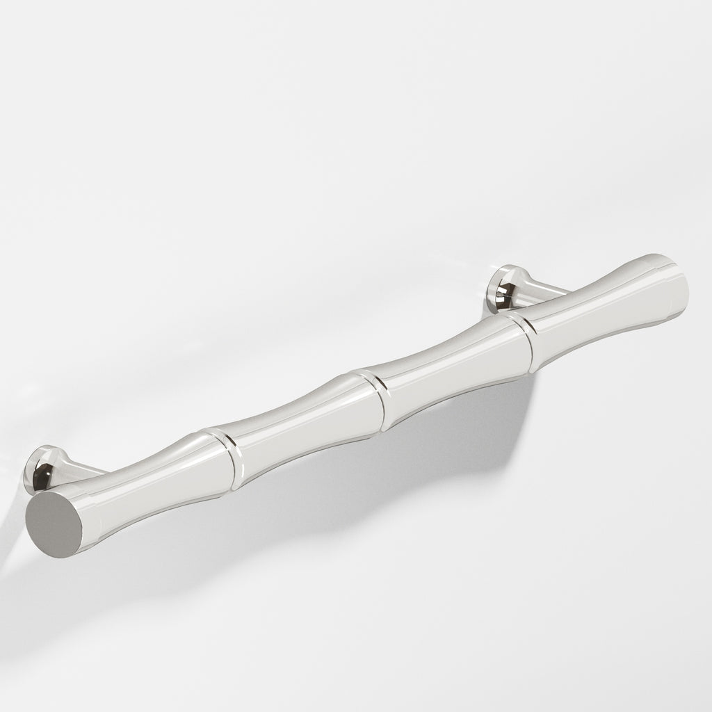 Colonial Bronze Series 280 3" Bamboo Cabinet Pull With Flared Posts Polished Nickel / 3"