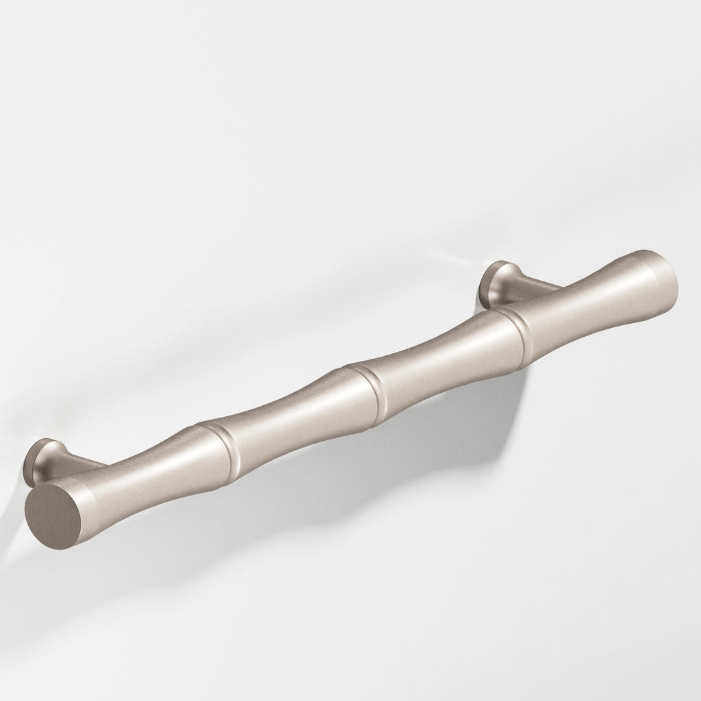Colonial Bronze Series 280 3" Bamboo Cabinet Pull With Flared Posts Matte Satin Nickel / 3"
